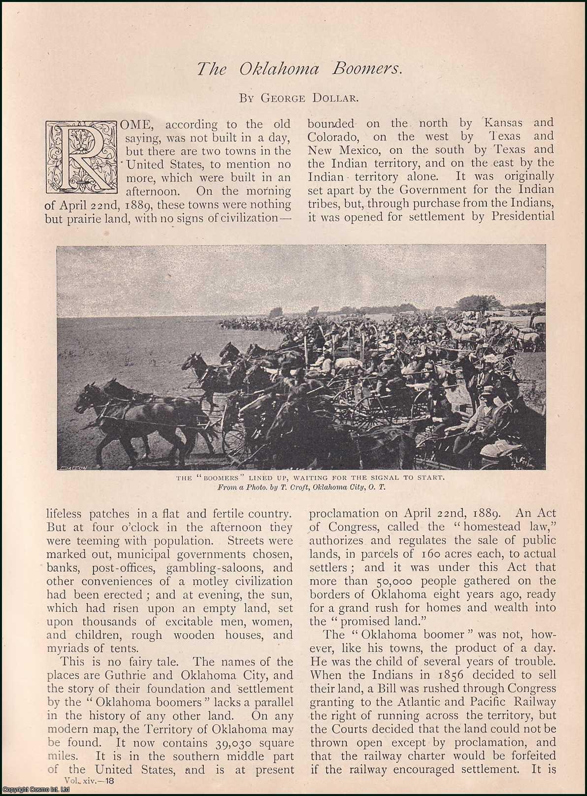 DOLLAR, GEORGE - The Oklahoma Boomers. (Homestead Laws). A rare original article from The Strand Magazine, 1897.