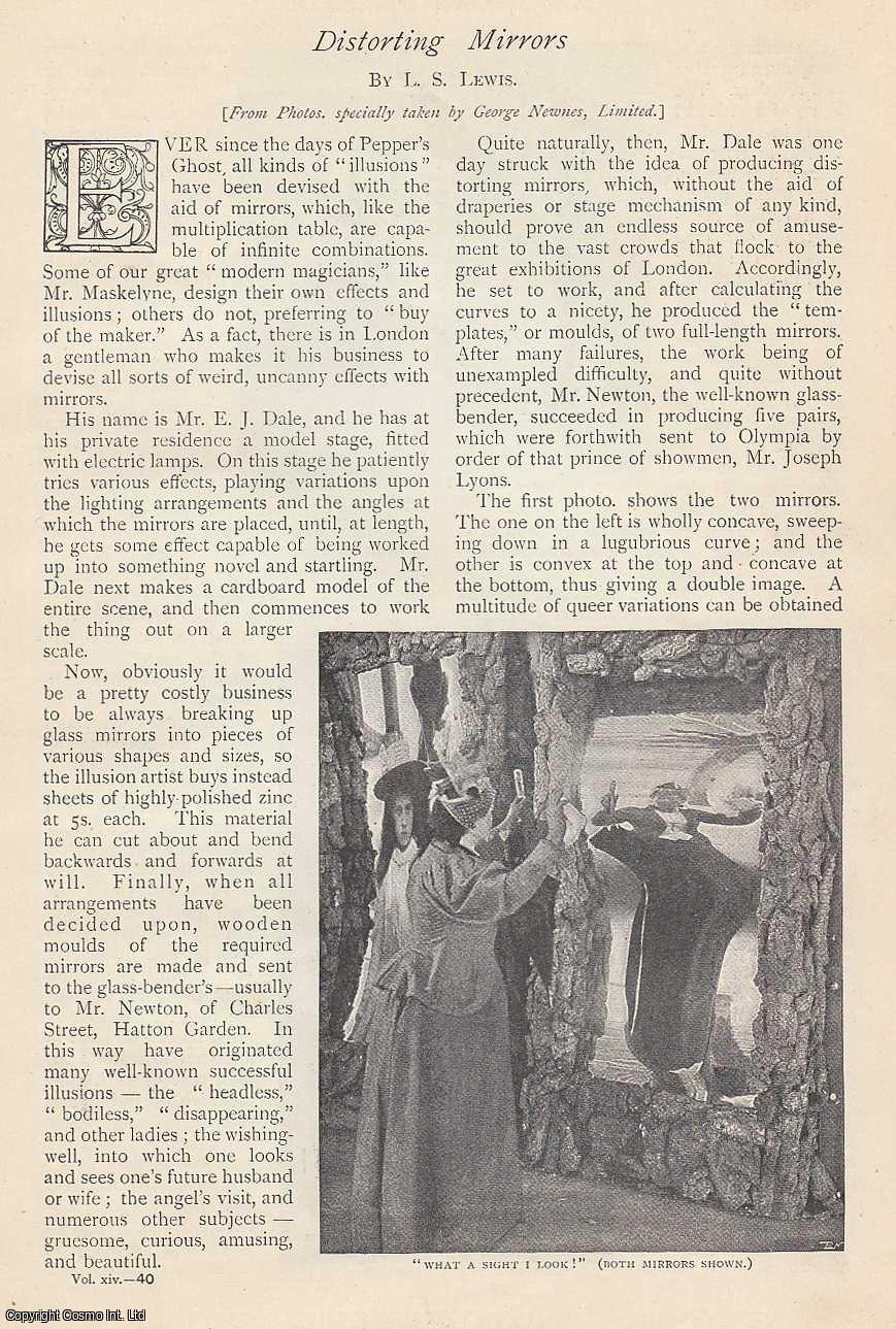 L.S. Lewis - Distorting Mirrors, Illusions. Travelling Shows. An uncommon original article from The Strand Magazine, 1897.