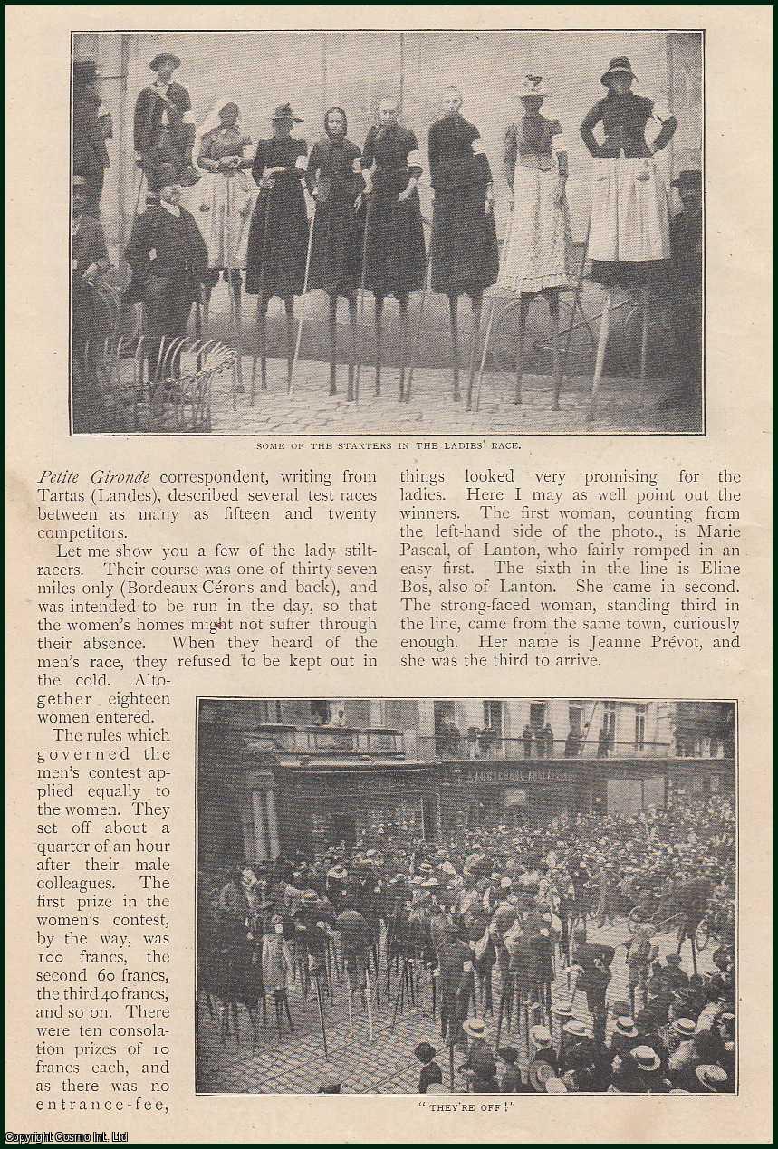 William G. Fitzgerald - Stilt-Racing in Bordeaux, France. An uncommon original article from The Strand Magazine, 1898.