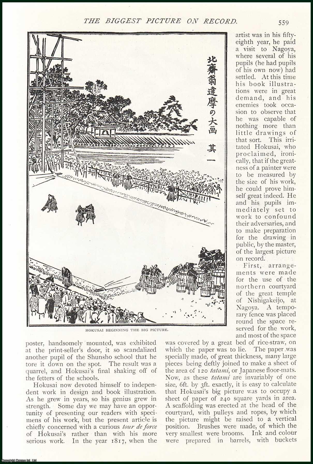 Strand Magazine - Japanese Art, Hokusai : The Biggest Picture on Record. An uncommon original article from The Strand Magazine, 1898.