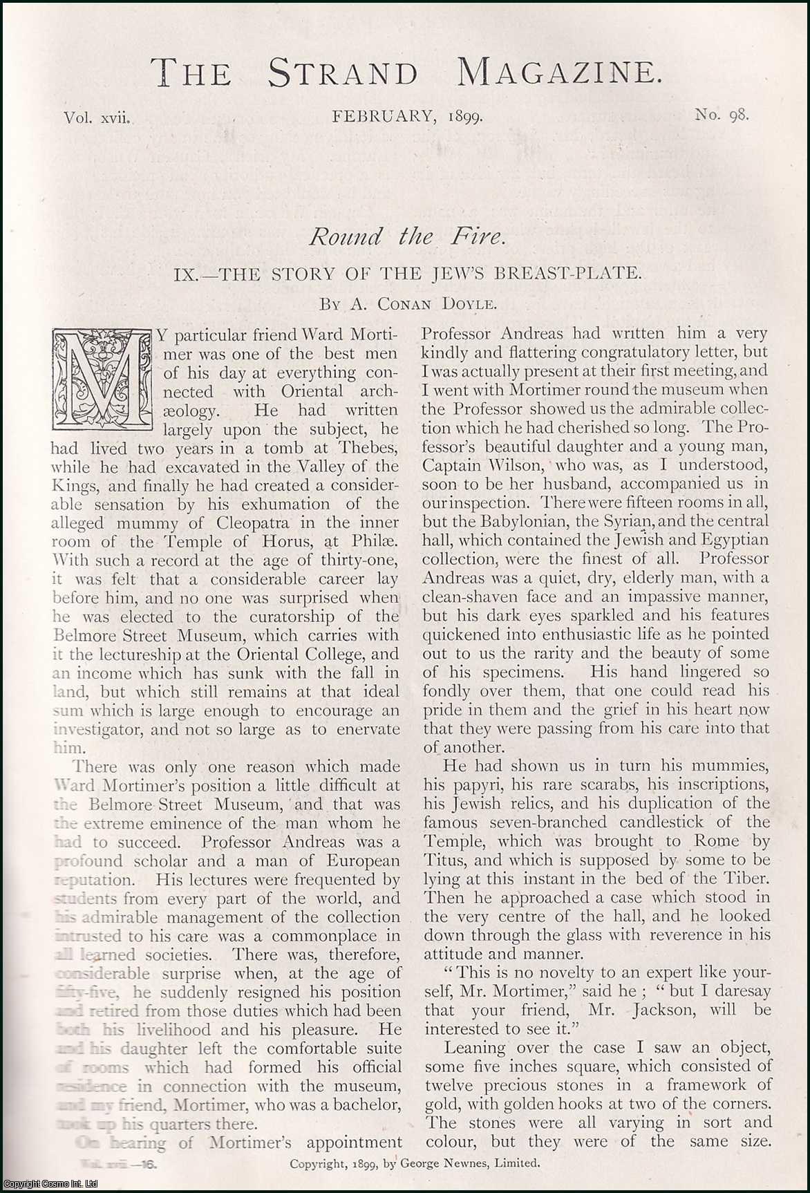 Arthur Conan Doyle - The Story of the Jew's Breast-Plate : round The Fire. By A. Conan Doyle. An uncommon original article from The Strand Magazine, 1899.