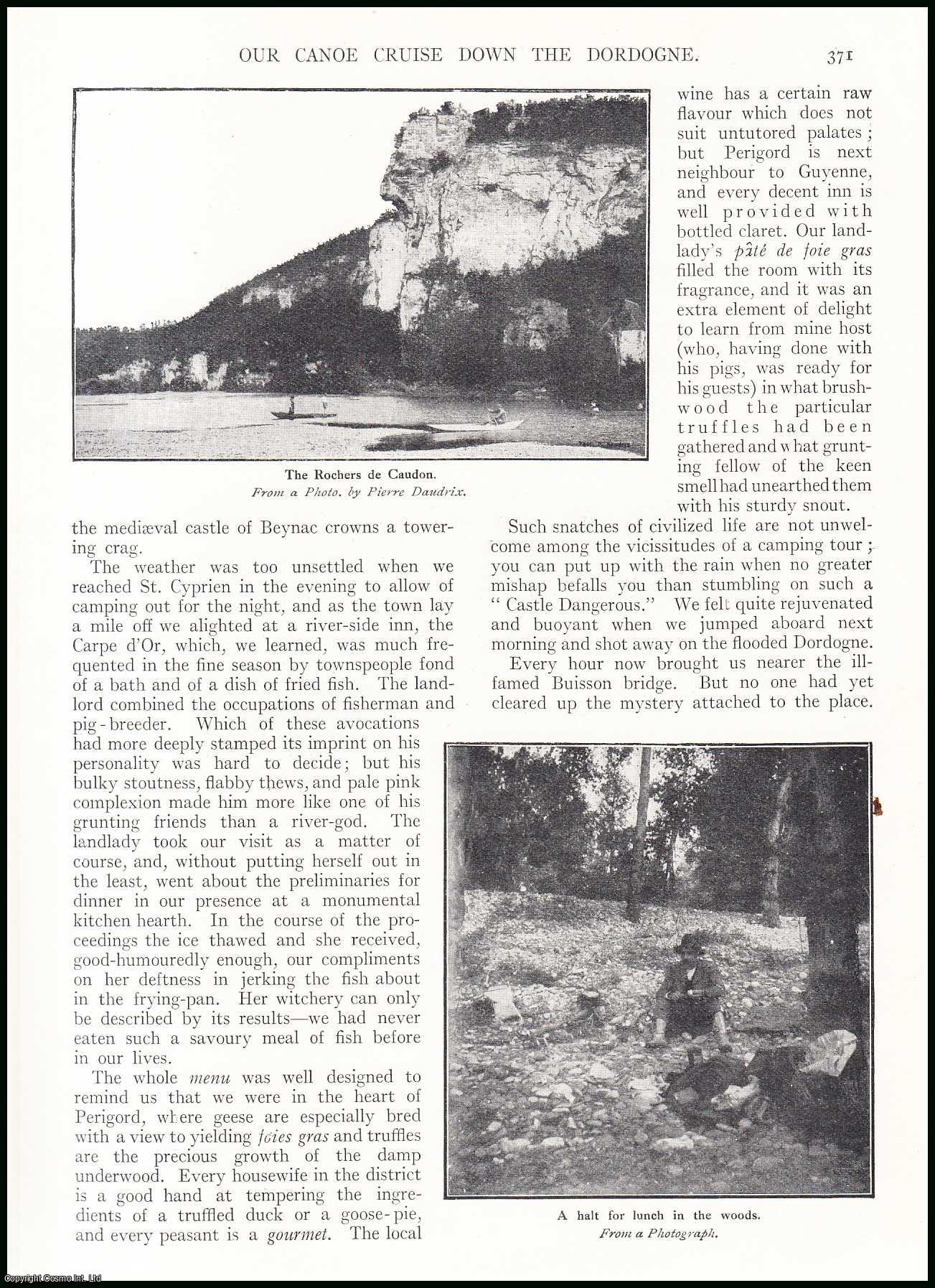 C. Cestre - Our Canoe Cruise Down The Dordogne, in France. An uncommon original article from the Wide World Magazine, 1913.