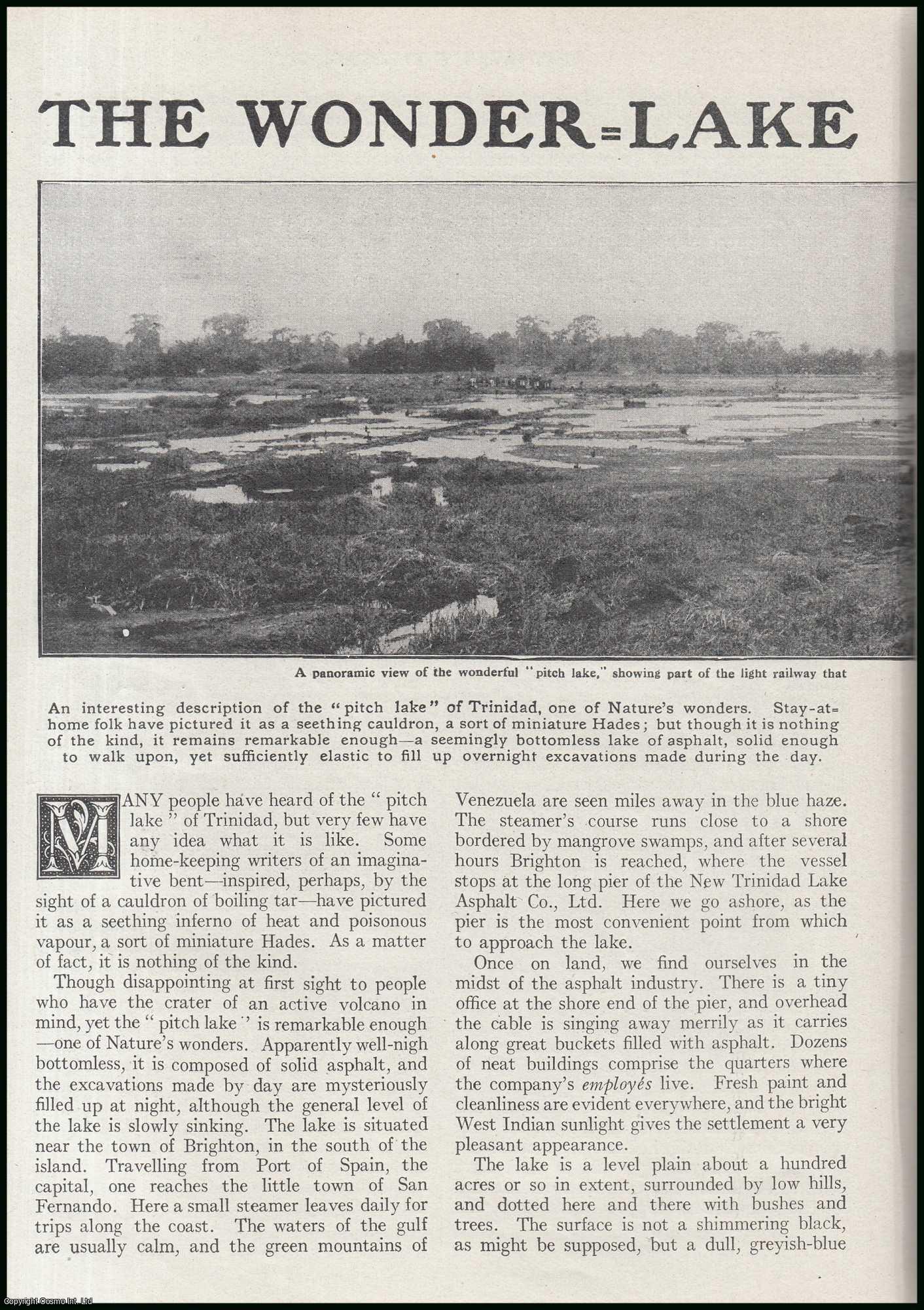 PITT-KETHLEY, VICTOR - The Wonder-Lake of Trinidad. A rare original article from the Wide World Magazine, 1916.