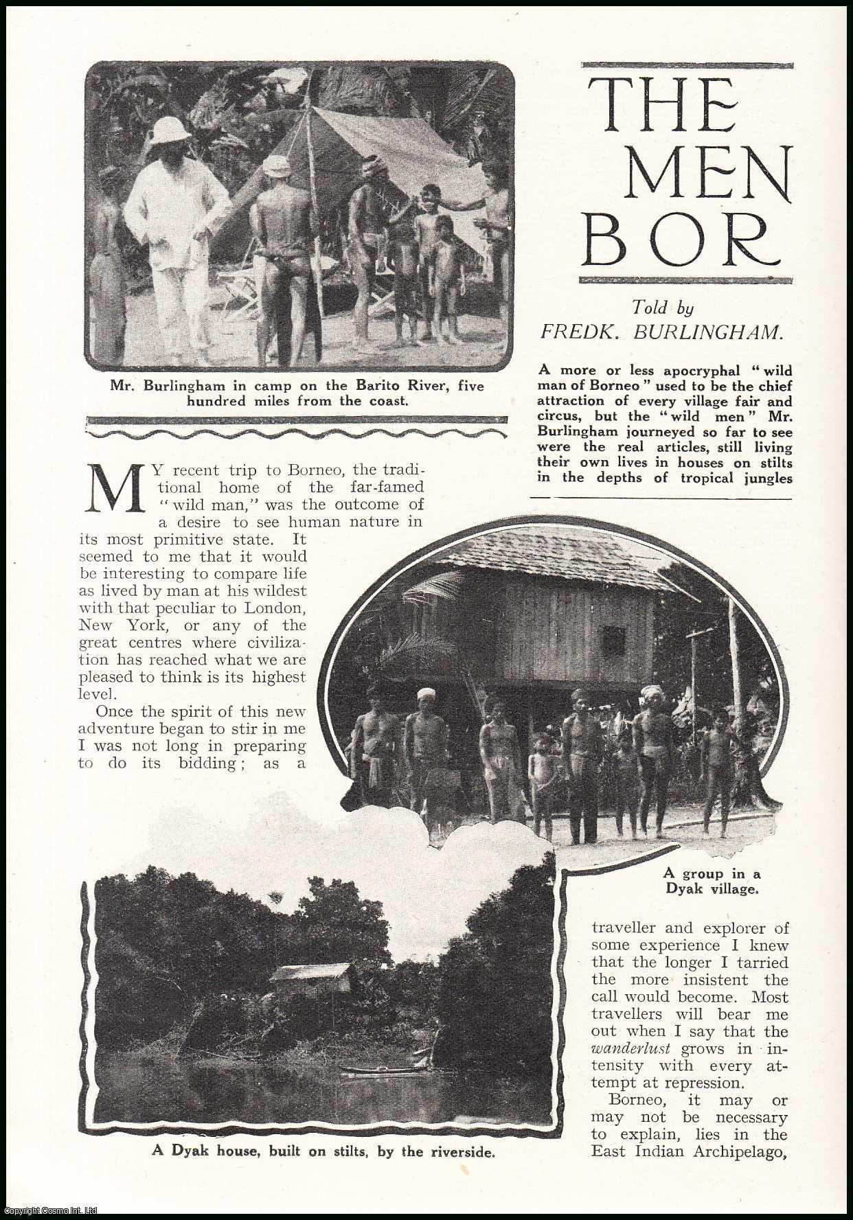 Reginald Pound - The Wild Men of Borneo. An uncommon original article from the Wide World Magazine, 1922.