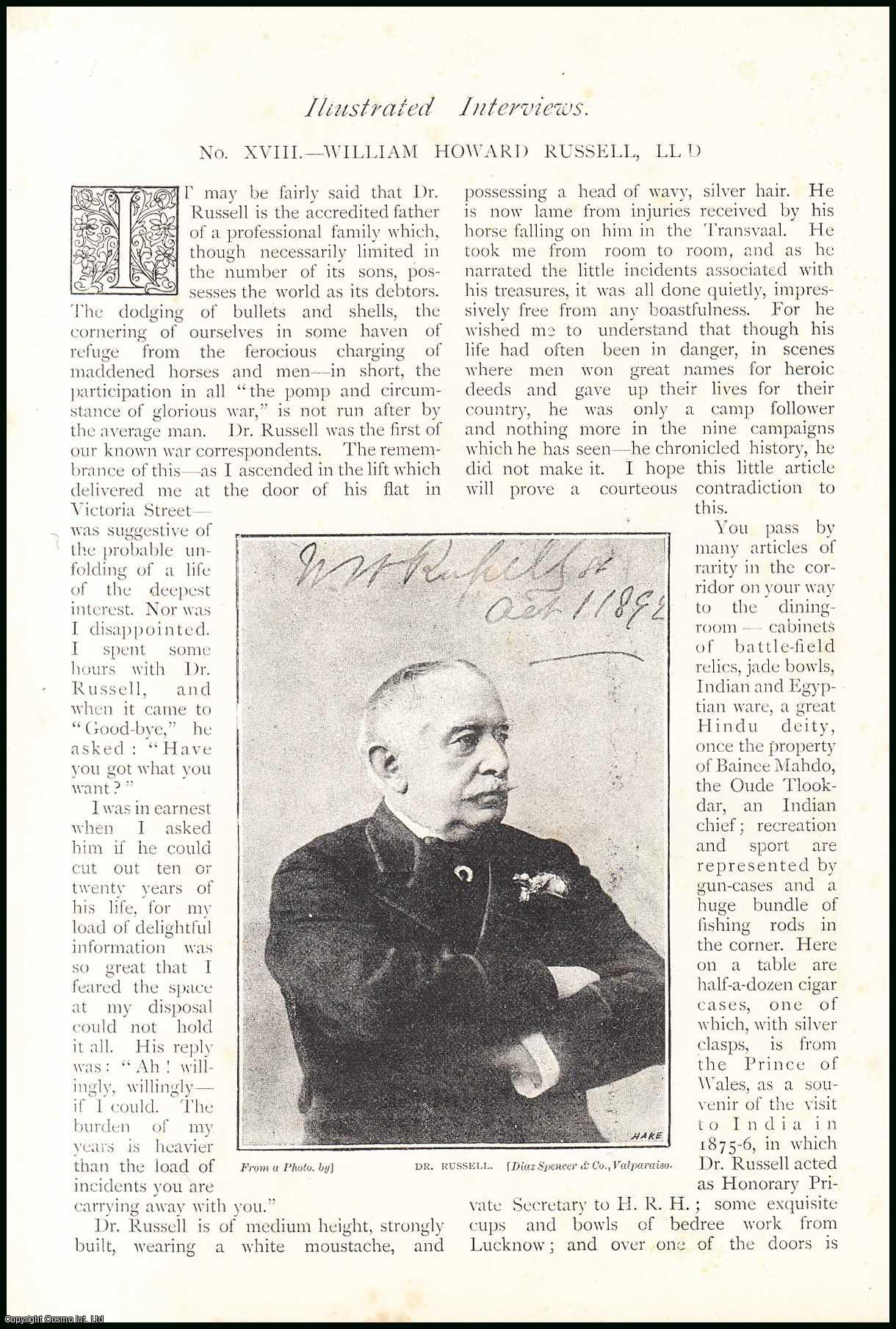 Harry How - Dr. William Howard Russell, Irish Reporter. Illustrated Interviews. An original article from The Strand Magazine, 1892.