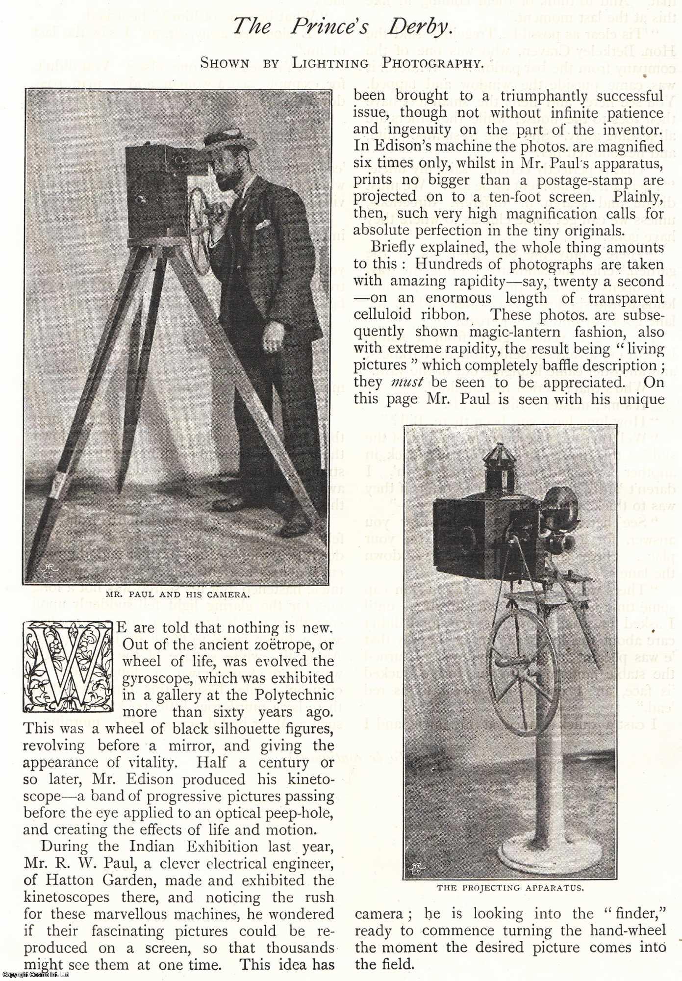 Strand Magazine - The Prince's Derby: As Told by Lightning Photography. An uncommon original article from The Strand Magazine, 1896.