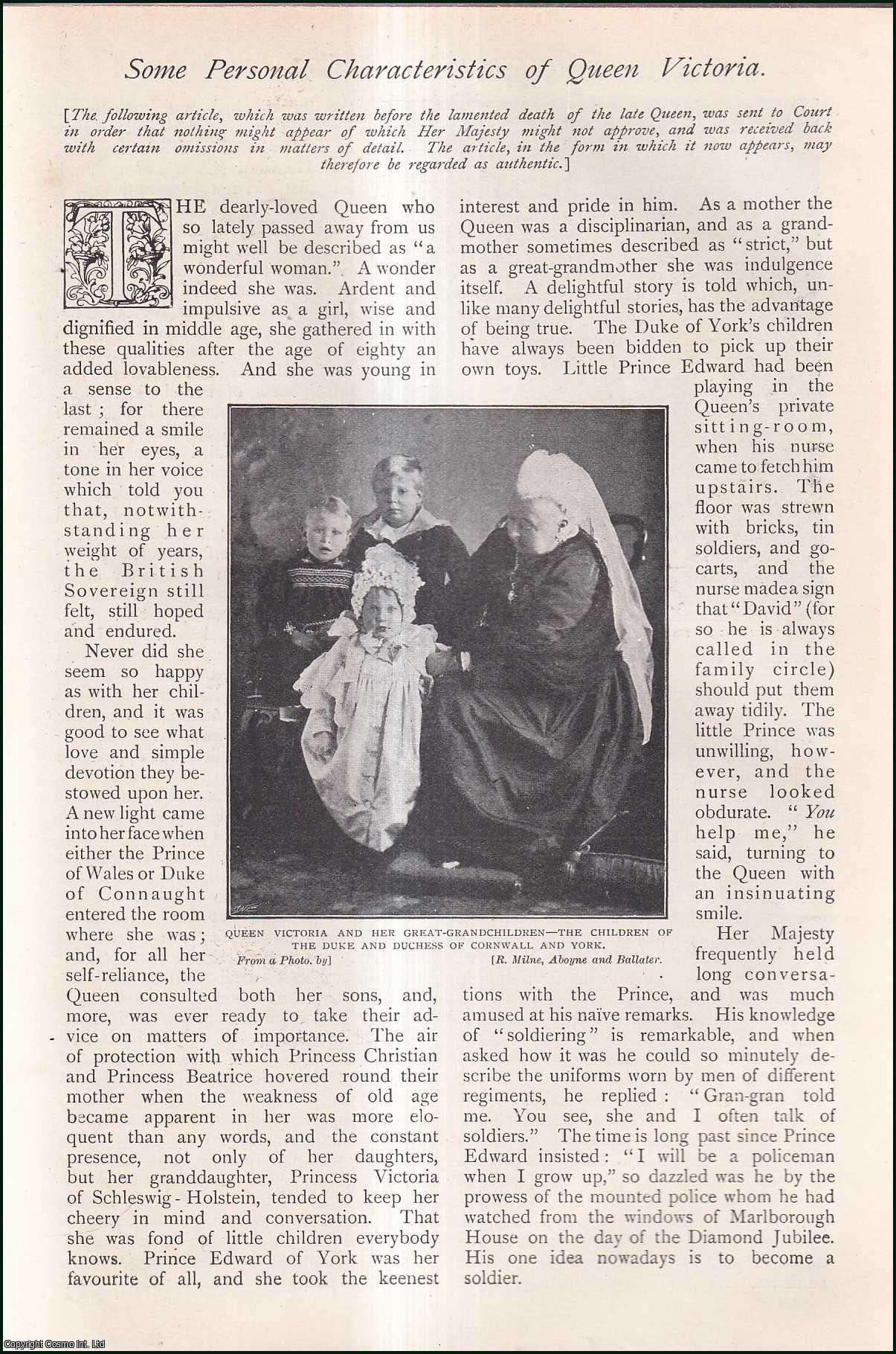 --- - Some Personal Characteristics of Queen Victoria. A rare original article from The Strand Magazine, 1901.