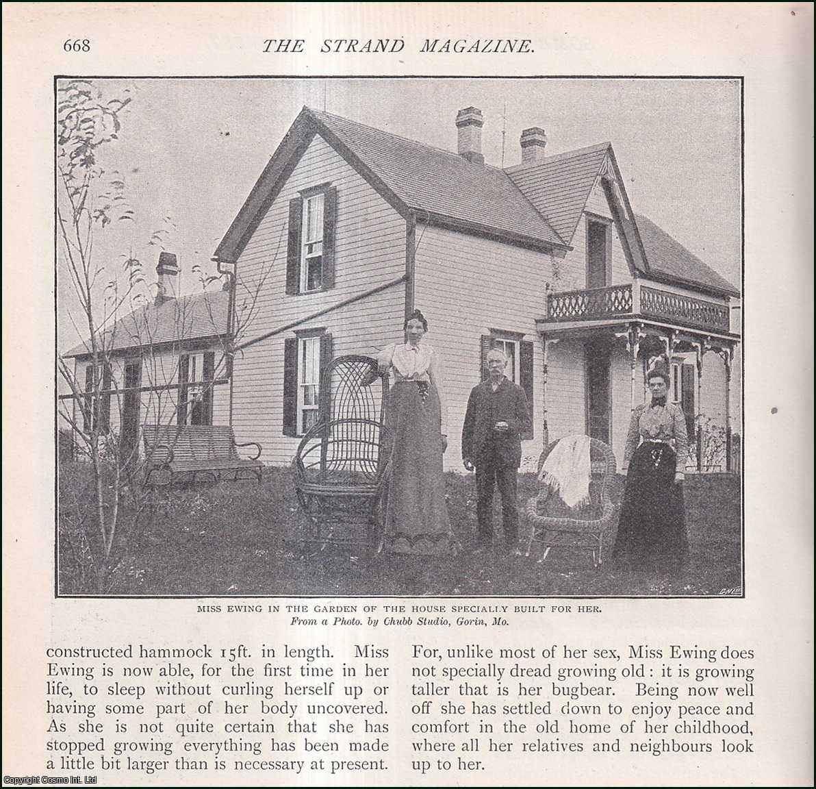 --- - The Tallest Woman in The World. Some Wonders From The West. A rare original article from The Strand Magazine, 1901.