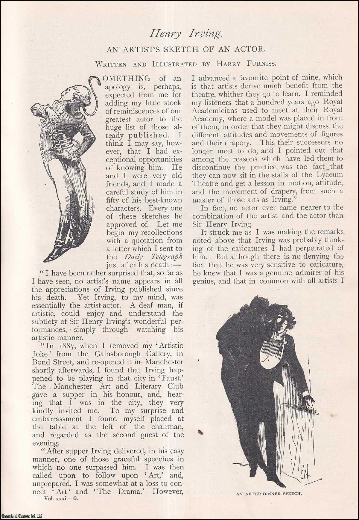 --- - Henry Irving. An Artist's Sketch of an Actor. A rare original article from The Strand Magazine, 1906.