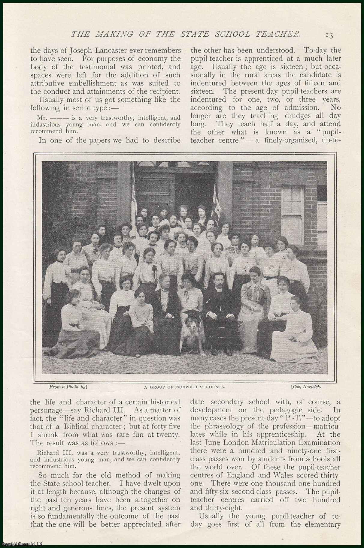 MACNAMARA, DR. - The Making of The State School-Teacher. A rare original article from The Strand Magazine, 1907.