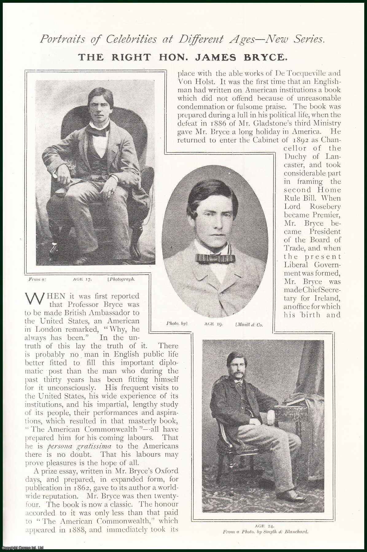 Strand Magazine - The Right Hon. James Bryce. Portraits of Celebrities at Different Ages. An original article from The Strand Magazine, 1907.