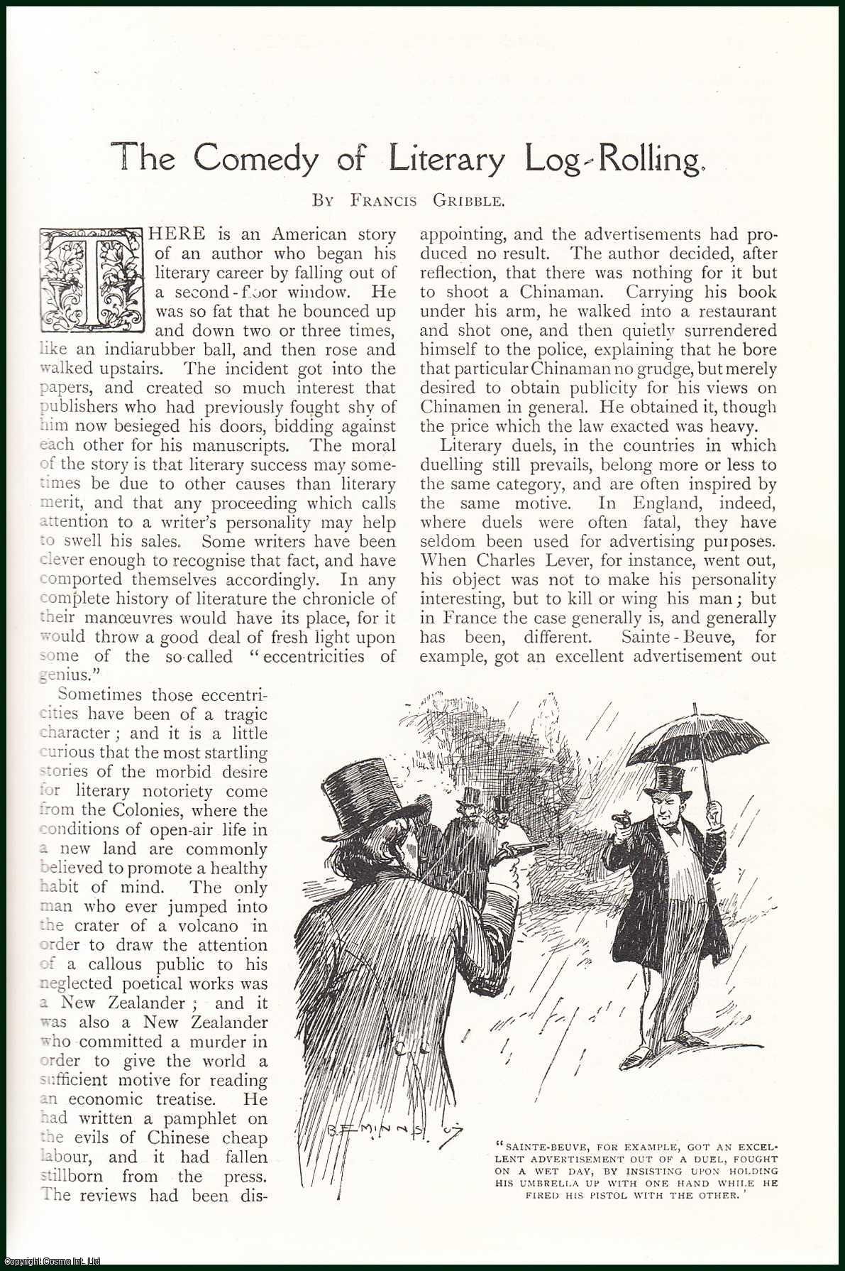 Francis Gribble - The Comedy of Literary Log-Rolling : an American story of an author who began his literary career by falling out of a second-foor window. An original article from The Strand Magazine, 1907.
