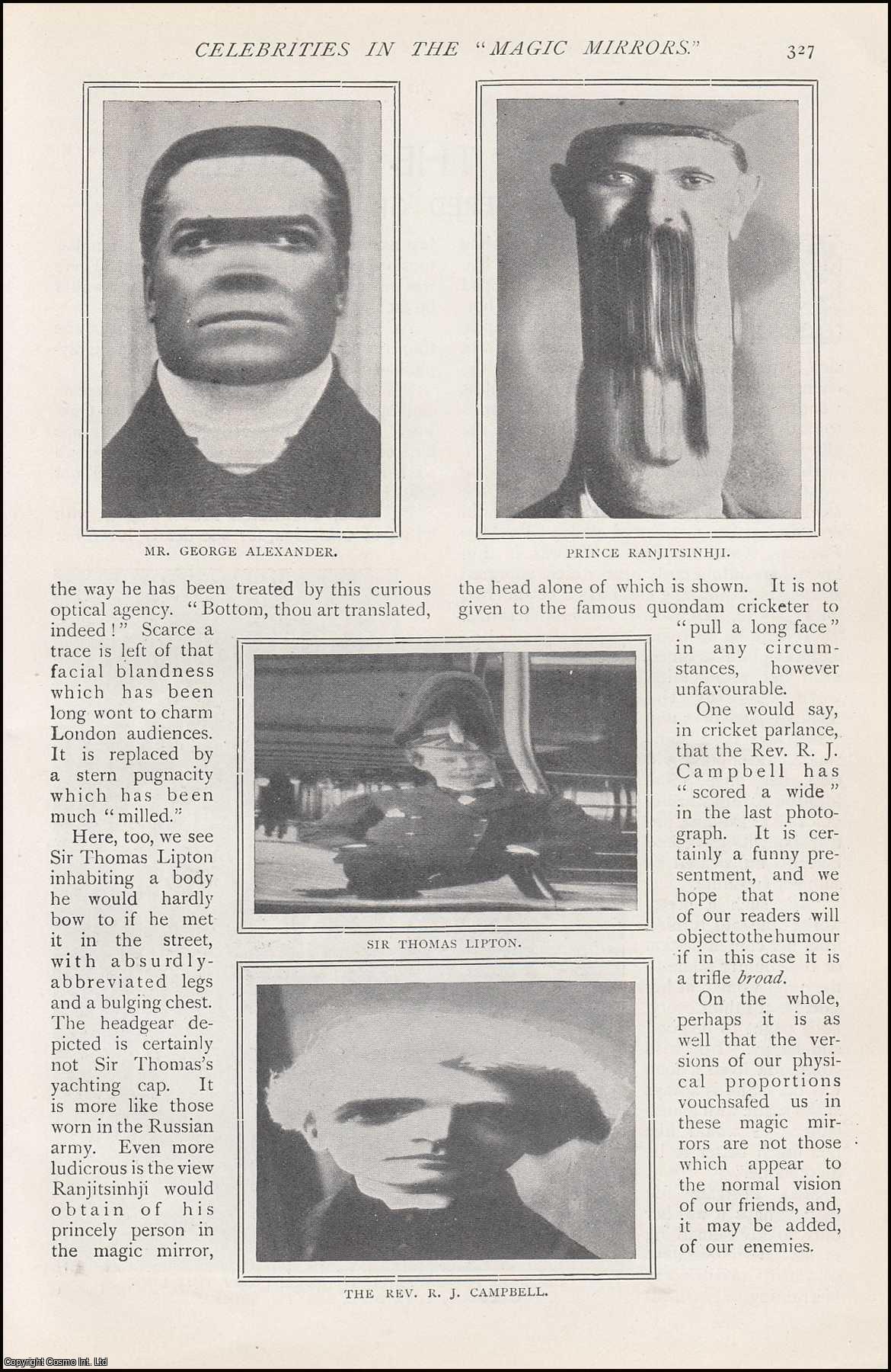 --- - Celebrities in The Magic Mirrors. A rare original article from The Strand Magazine, 1909.