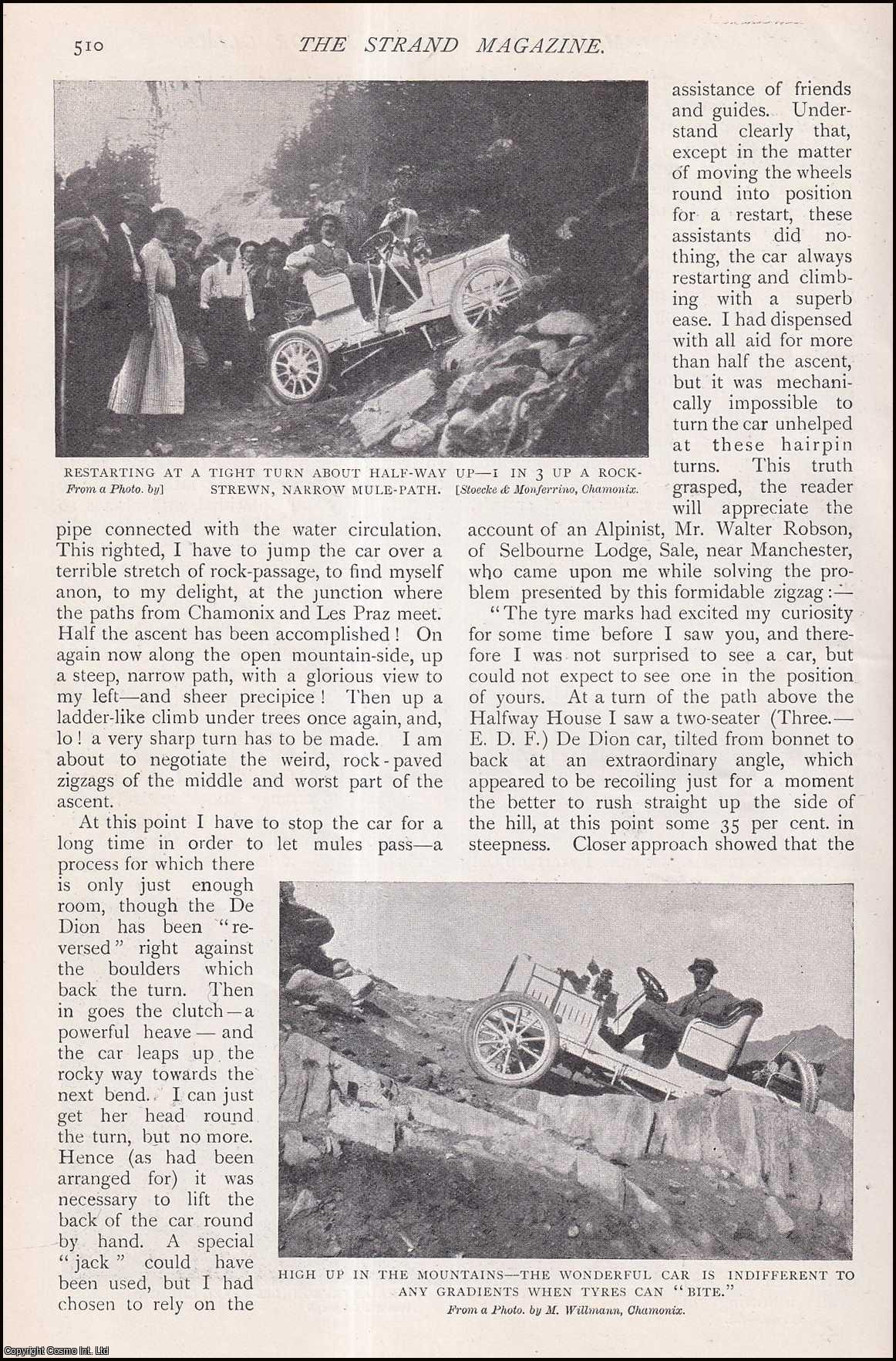 FAWCETT, E. DOUGLAS - How I Made The Record Motor Climb. A rare original article from The Strand Magazine, 1909.