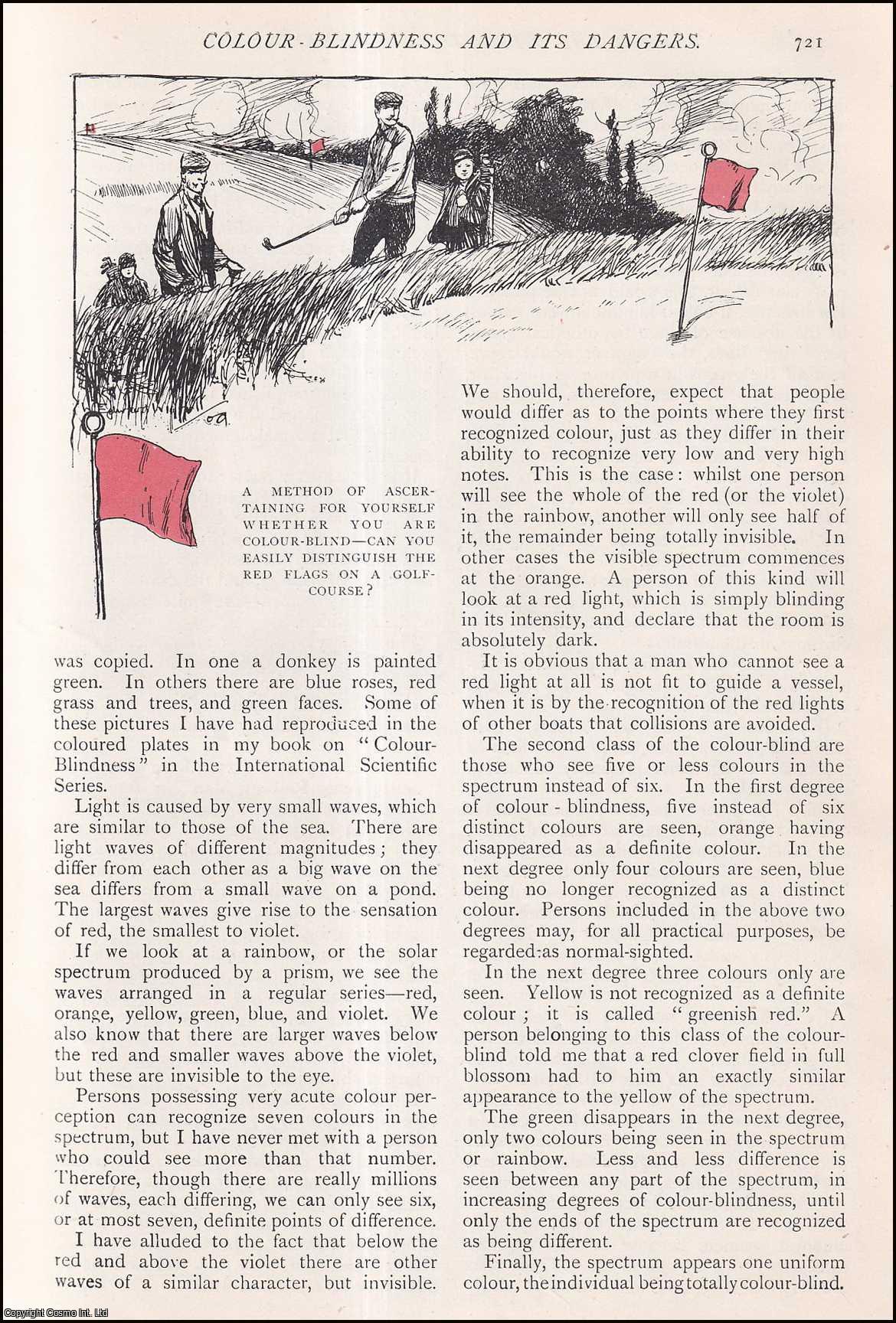 EDRIDGE-GREEN, F. W. - Colour-Blindness and its Dangers. A rare original article from The Strand Magazine, 1909.