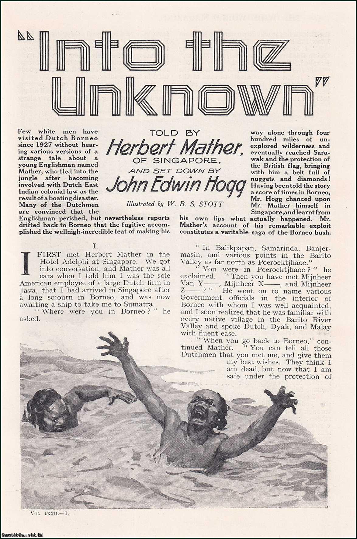 HOGG, JOHN EDWIN - Into The Unknown. Dutch Borneo. A two part article. An original article from the Wide World Magazine, 1933.