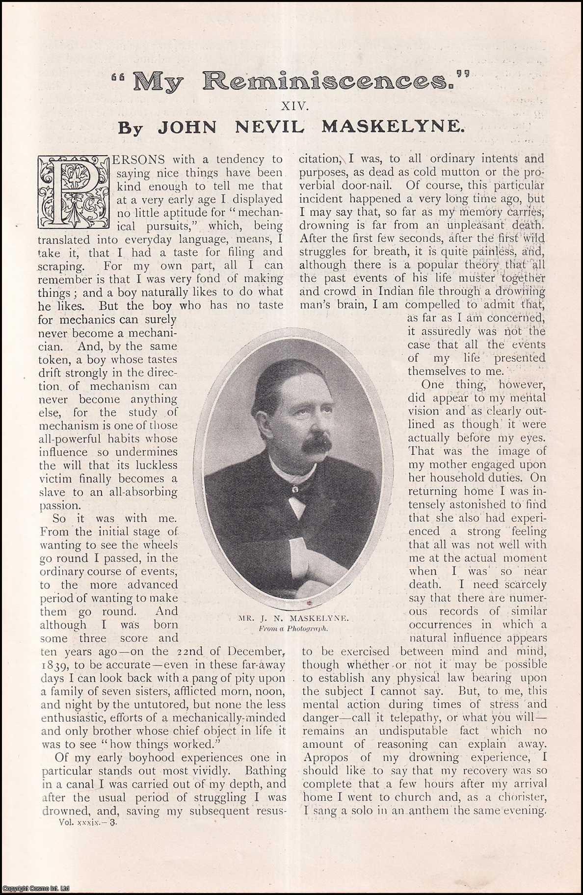 No Author Stated - John Nevil Maskelyne : Magician. My Reminiscences. An uncommon original article from The Strand Magazine, 1910.