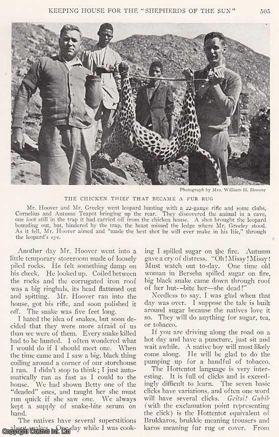 Mrs. William H. Hoover - Keeping House for the Shepherds of the Sun. An original article from the National Geographic Magazine, 1930.