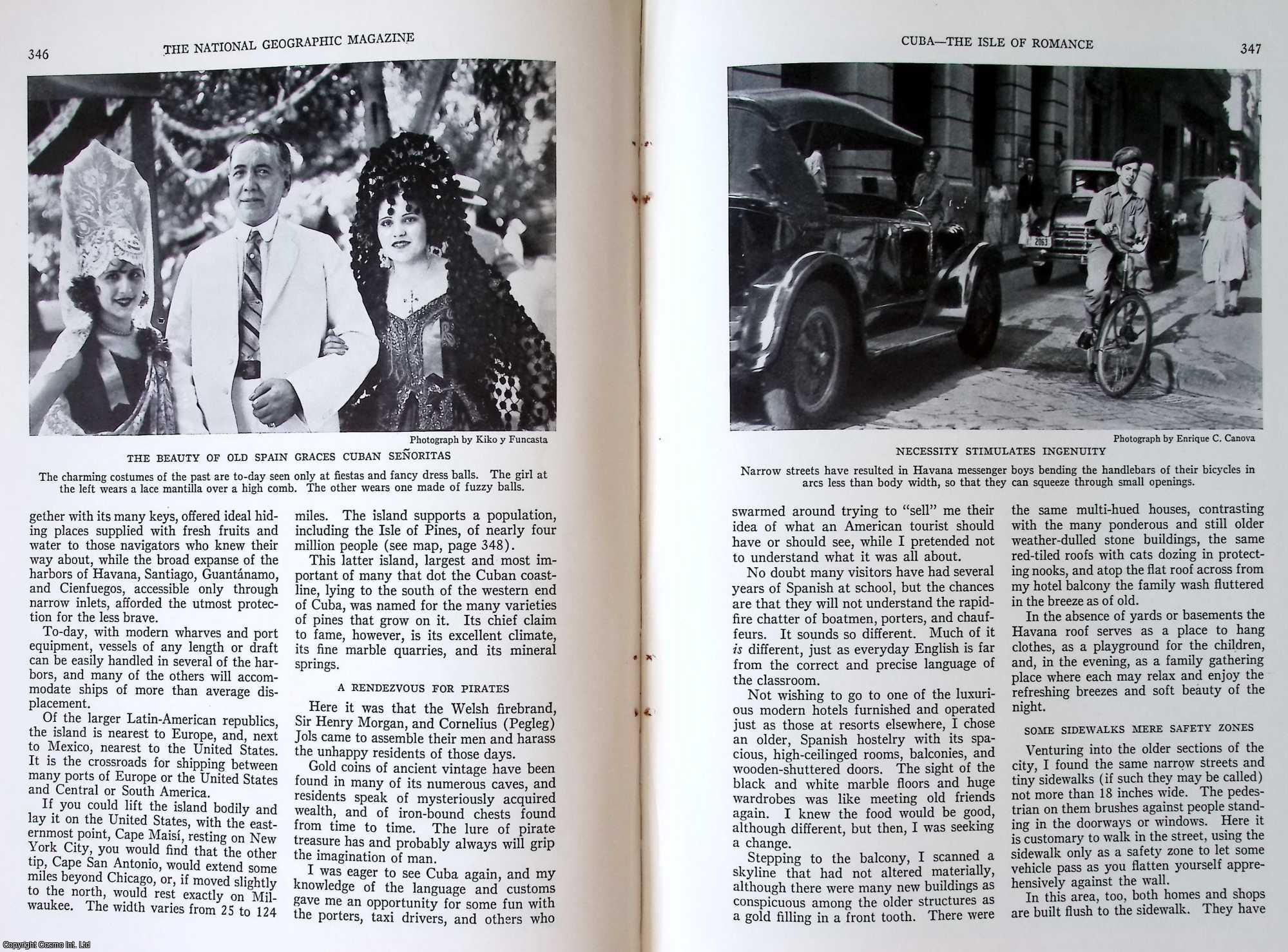 CANOVA, ENRIQUE C. - Cuba - The Isle of Romance. An original article from the National Geographic Magazine, 1933.