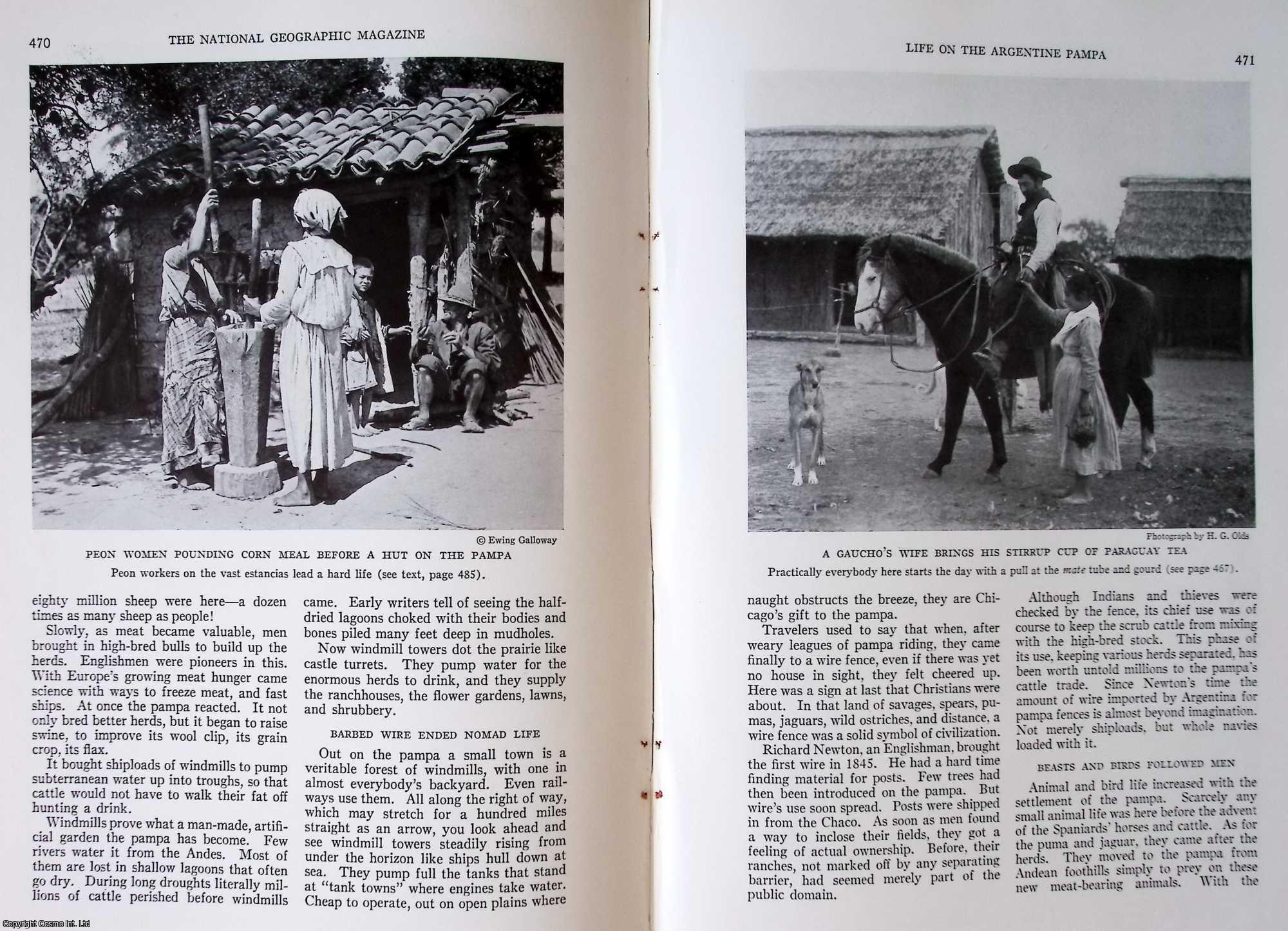 SIMPICH, FREDERICK - Life on The Argentine Pampa. An original article from the National Geographic Magazine, 1933.