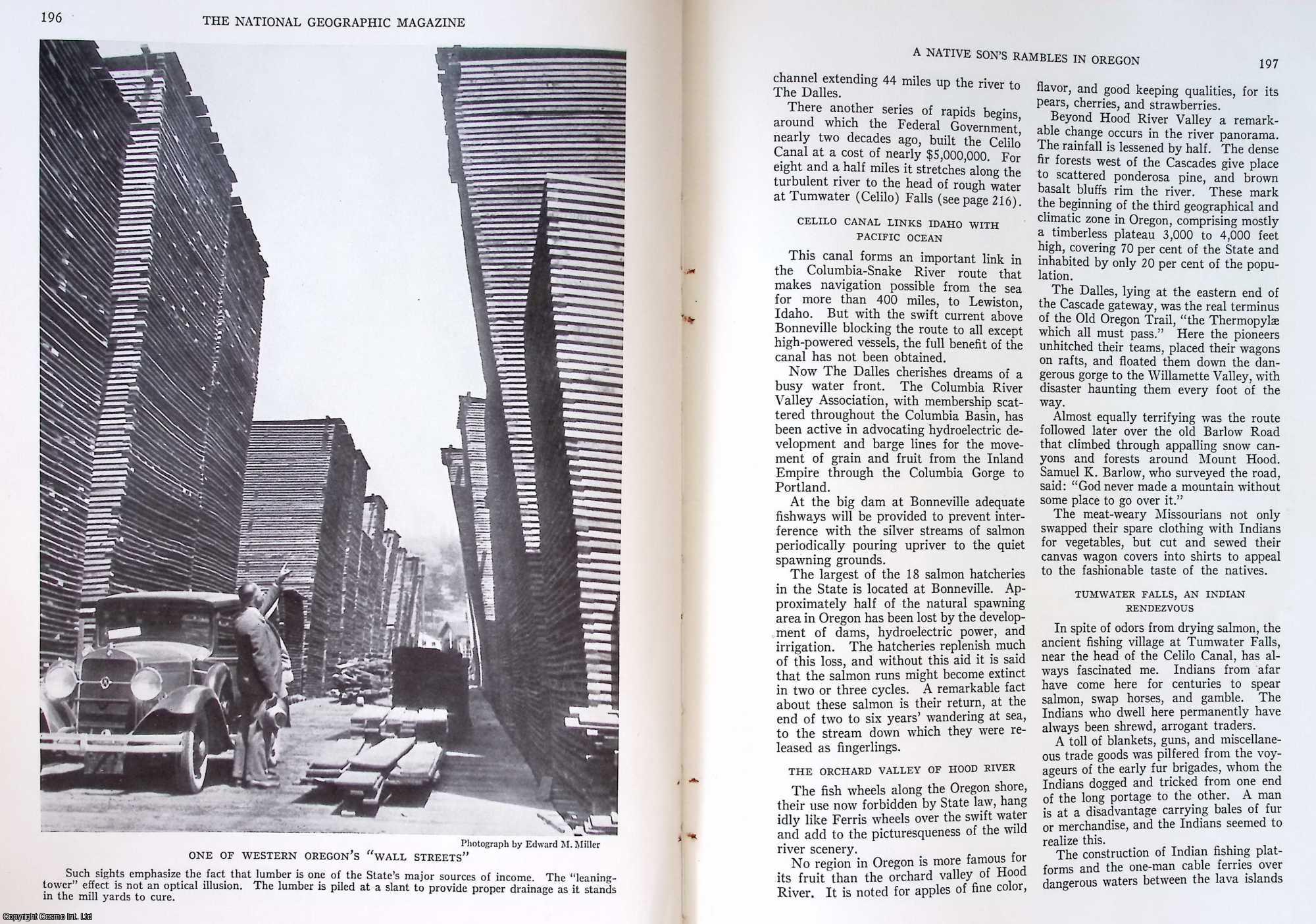 BURG, AMOS - A Native Son's Rambles in Oregon. An original article from the National Geographic Magazine, 1934.