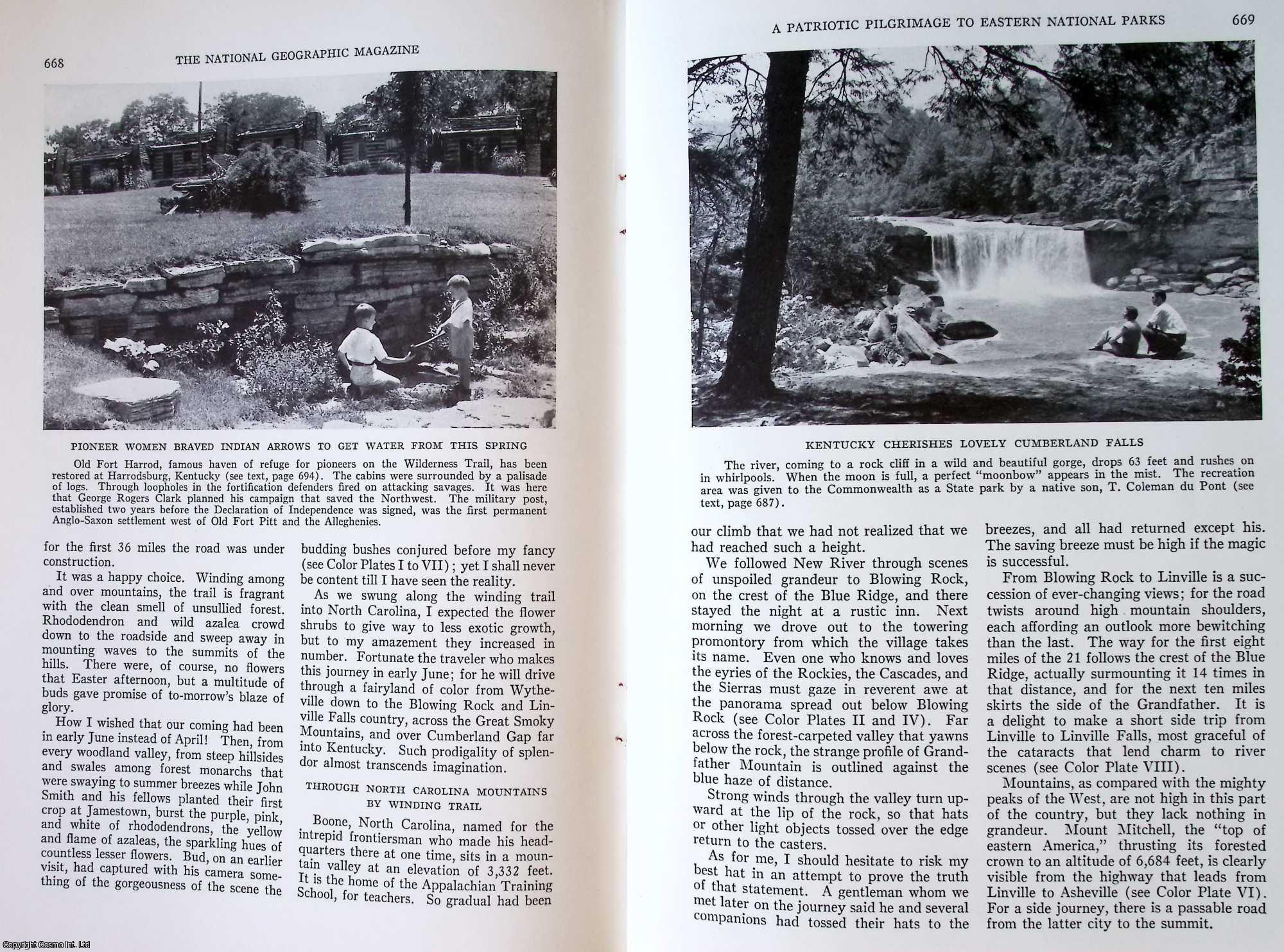 Leo A. Borah - A Patriotic Pilgrimage to Eastern National Parks : History and Beauty Live along Paved Roads, once Indian Trails, through Virginia, North Carolina, Tennessee, Kentucky, and West Virginia. An original article from the National Geographic Magazine, 1934.