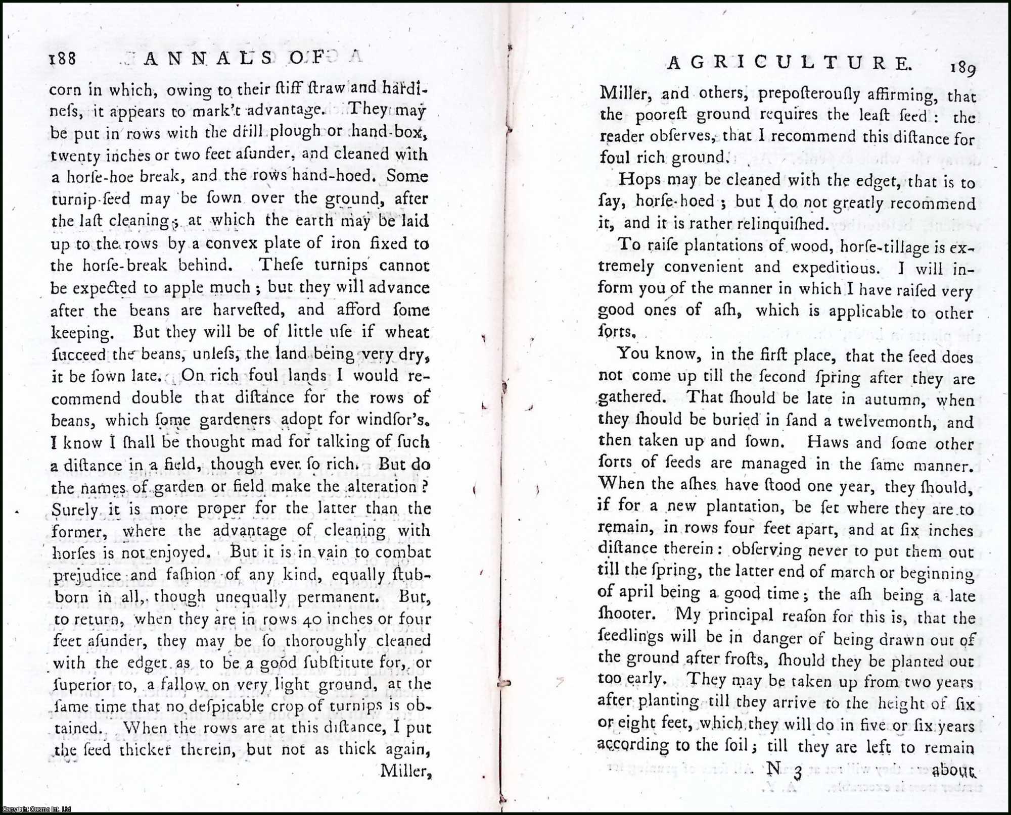 BELCHER, W. - General Remarks on the Horse Hoeing Husbandry. A rare original article from the Annals of Agriculture, 1793.