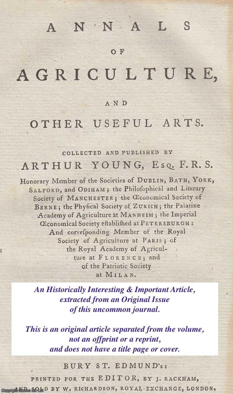 --- - Extract from a pamphlet entitled, 'An Account of the origin, proceedings, and intentions of the Society, for the promotion of Industry in the southern districts of the parts of Lindsay, in the County of Lincoln'. A rare original article from the Annals of Agriculture, 1787.