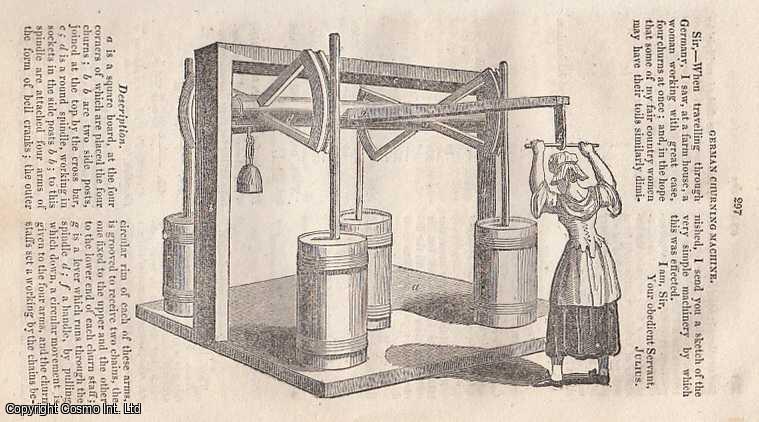 MECHANICS MAGAZINE - The Diorama; Why it is Warmer Under Ice Than Above it; Machinery Not Injurious To The Working Classes; Instrument For Measuring Standing Timber; German Churning Machine; Continually Flowing Pump; Improvements in Wheel Carriages, etc. Mechanics' Magazine, Museum, Register, Journal and Gazette. Issue No. 159. A complete rare weekly issue of the Mechanics' Magazine, 1826.