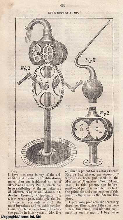 --- - Jones Apparatus For Drying Grain; Woulfe's Double Cylinder Engine; Injuries From Oxidation of Iron; Decay of Southwark Bridge; Mother of Pearl; Eve's Rotary Pump; Hydrostatics and Hydraulics; Dr. O. Gregory's Speech at The Deptford Mechanics Institution; Explosion of Steam Boilers-High Pressure; Gratuitous Lecturing-Pneumatic Gun Lock; Cellar Draining, etc. Mechanics' Magazine, Museum, Register, Journal and Gazette. Issue No. 169. A complete rare weekly issue of the Mechanics' Magazine, 1826.