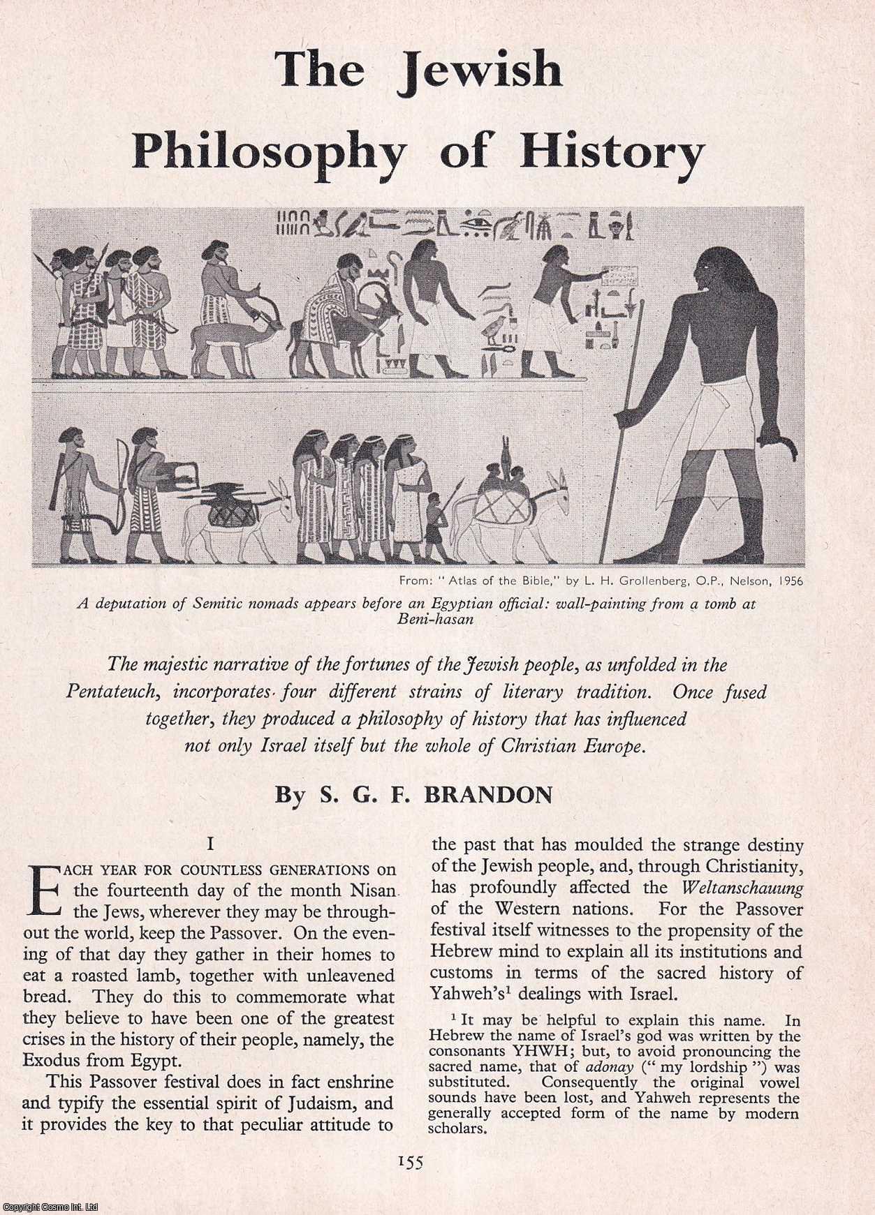 S.G.F. Brandon - The Jewish Philosophy of History. An original article from History Today magazine, 1961.