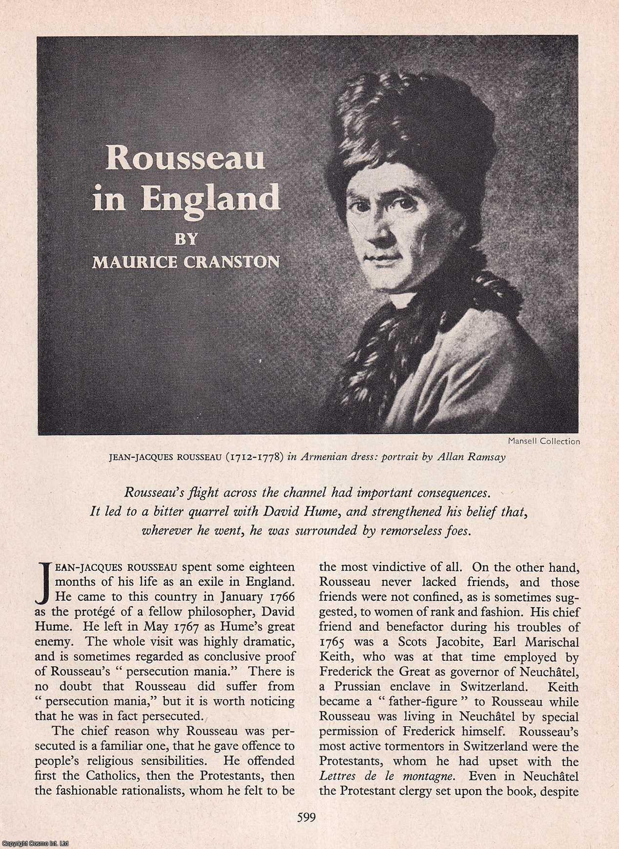 Maurice Cranston - Rousseau in England. An original article from History Today magazine, 1961.