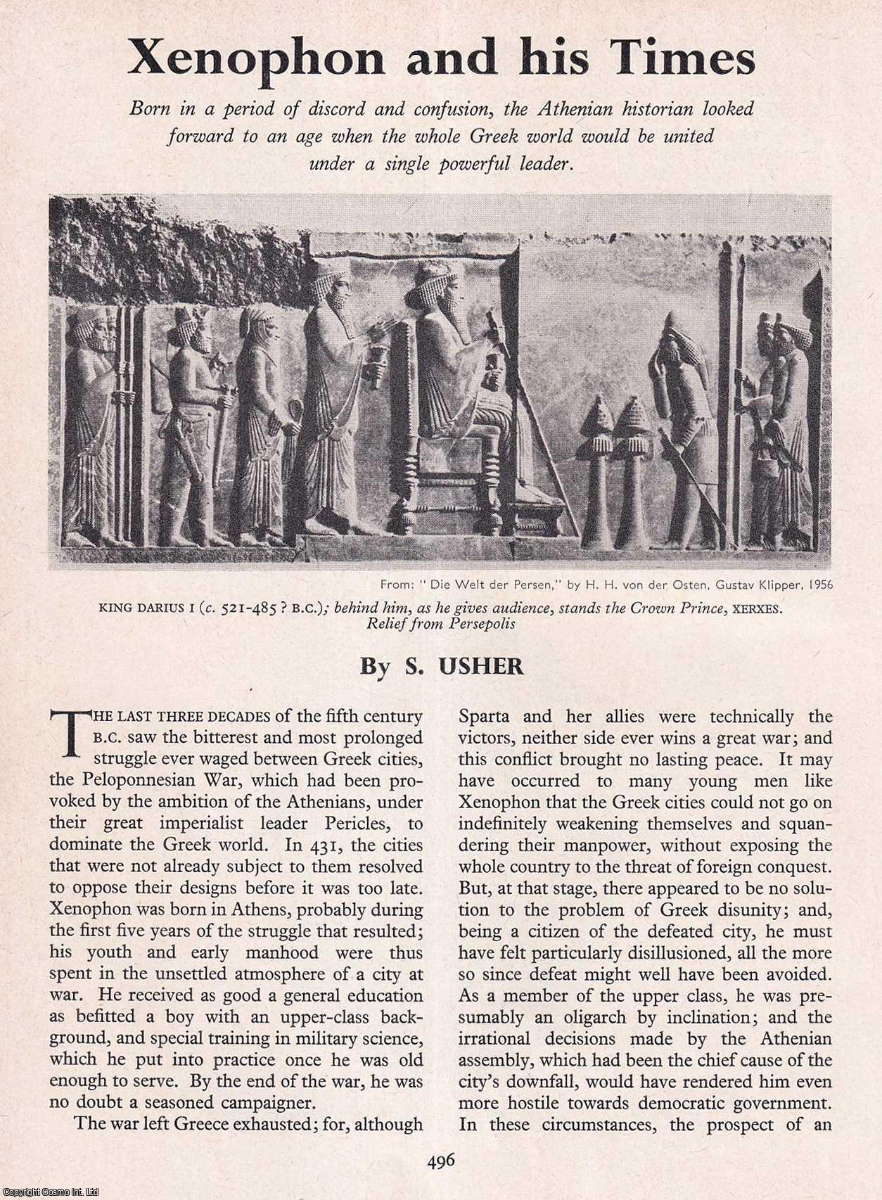 S. Usher - Xenophon and his Times. An original article from History Today magazine, 1962.