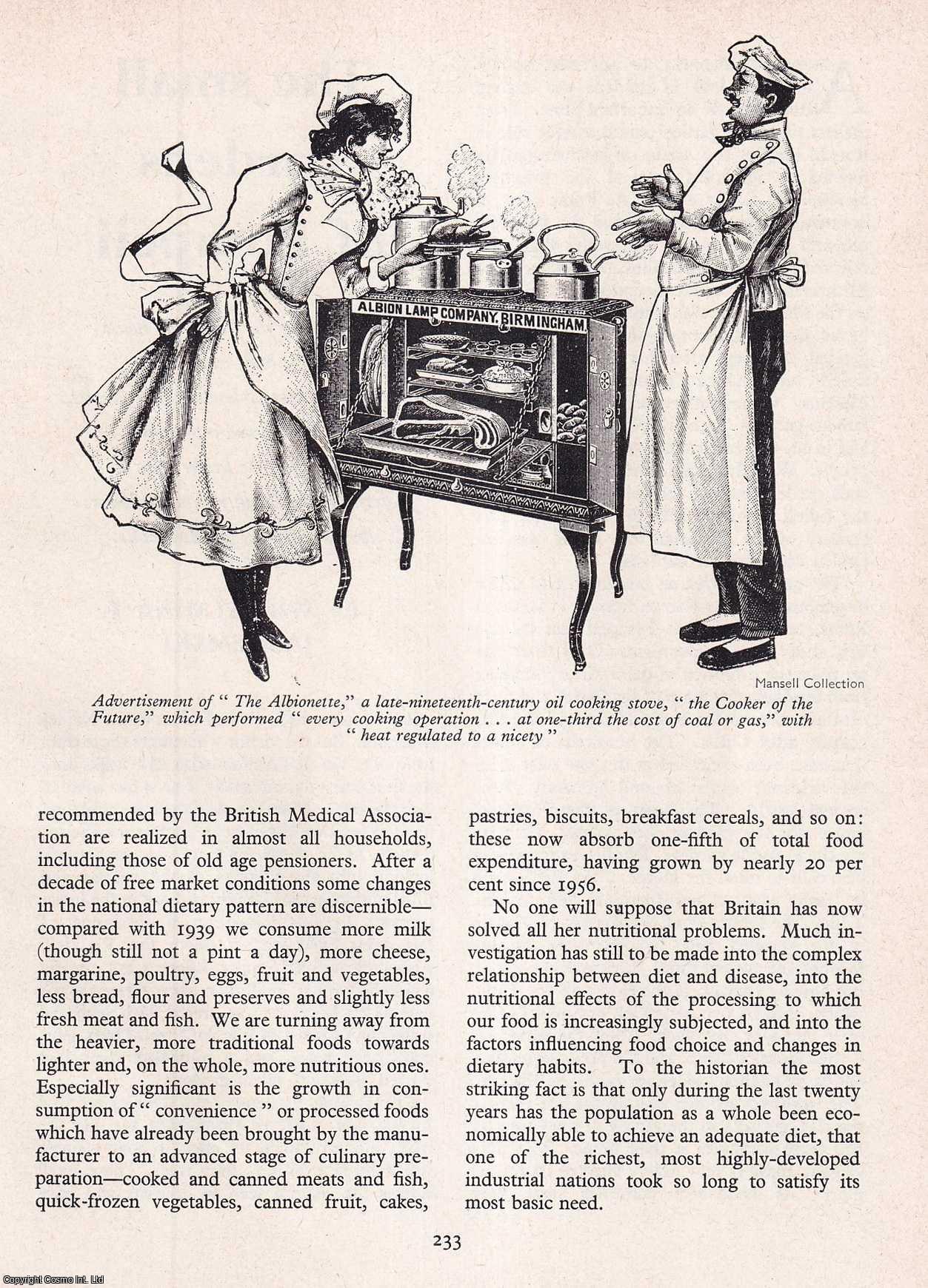 BURNETT, JOHN - Plenty and Want: The Social History of English Diet. An original article from History Today magazine, 1964.
