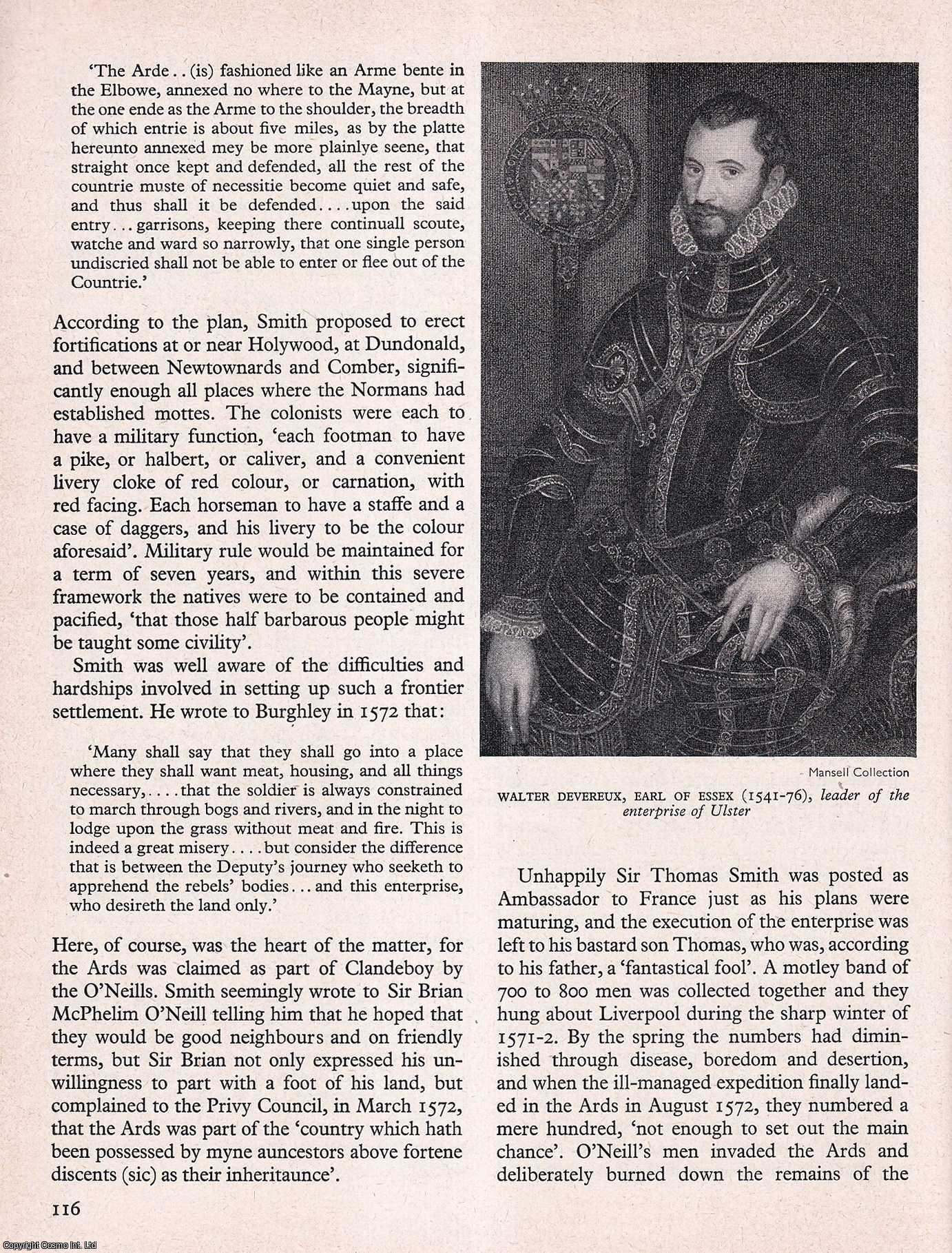 MORTON, R.C. - The Enterprise of Ulster. An original article from History Today magazine, 1967.