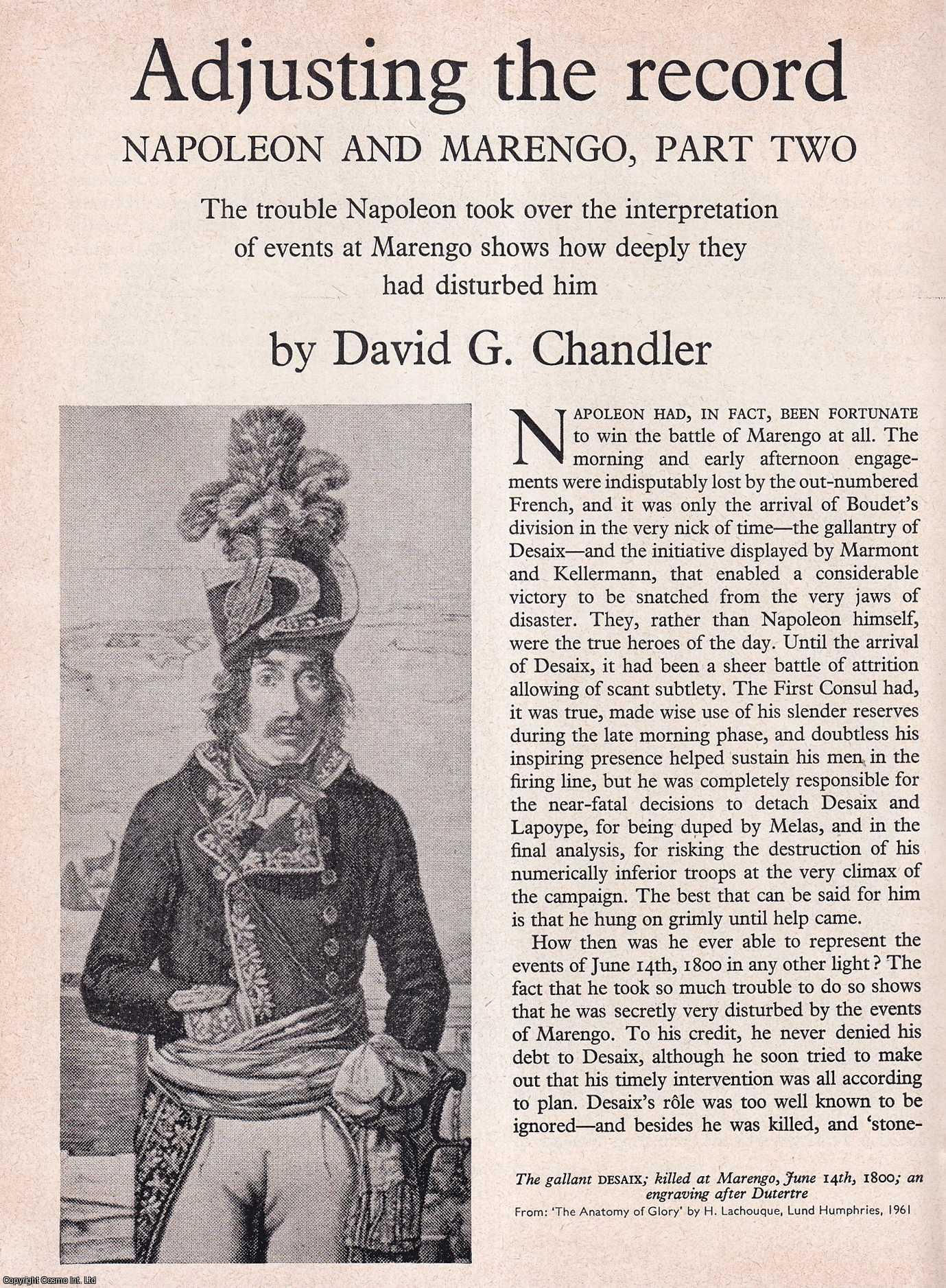 David G. Chandler - Adjusting The Record: Napoleon and Marengo. Part 2. An original article from History Today magazine, 1967.