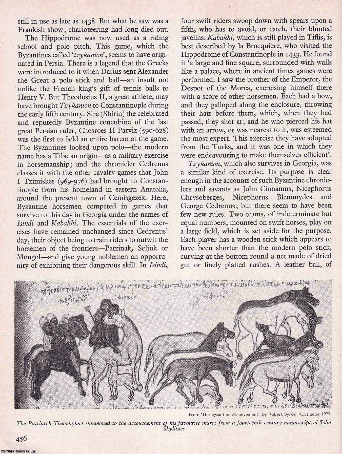 Anthony Bryer - Byzantine Games (Tzykanion, or Polo). An original article from History Today magazine, 1967.