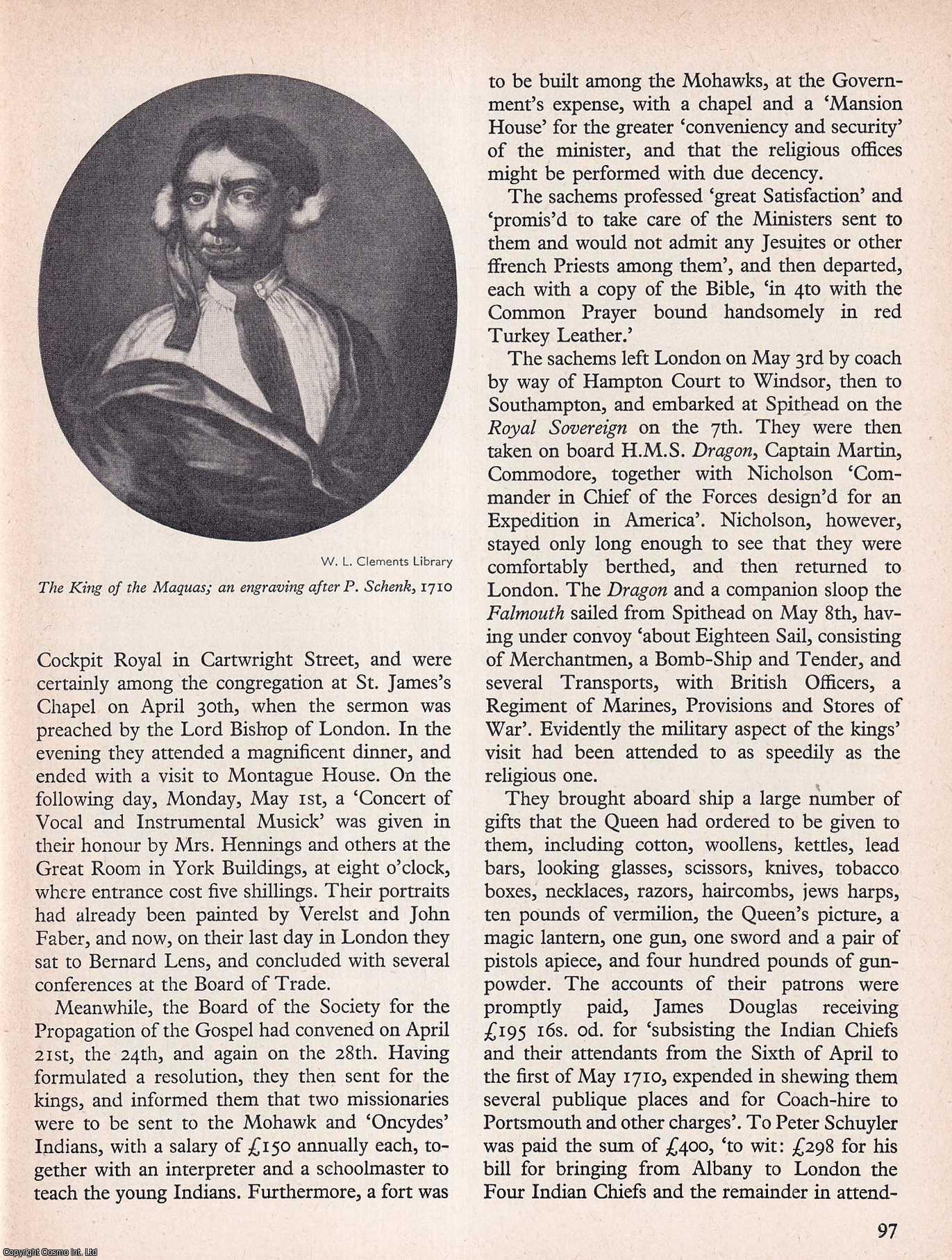 GARRATT, JOHN G. - The Four Indian Kings. An original article from History Today magazine, 1968.