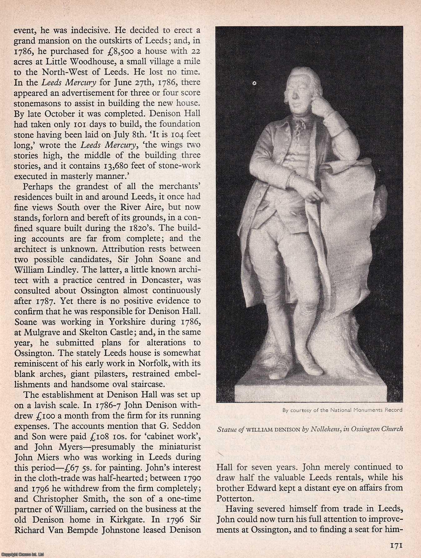 Richard Wilson - Ossington and The Denisons. An original article from History Today magazine, 1968.