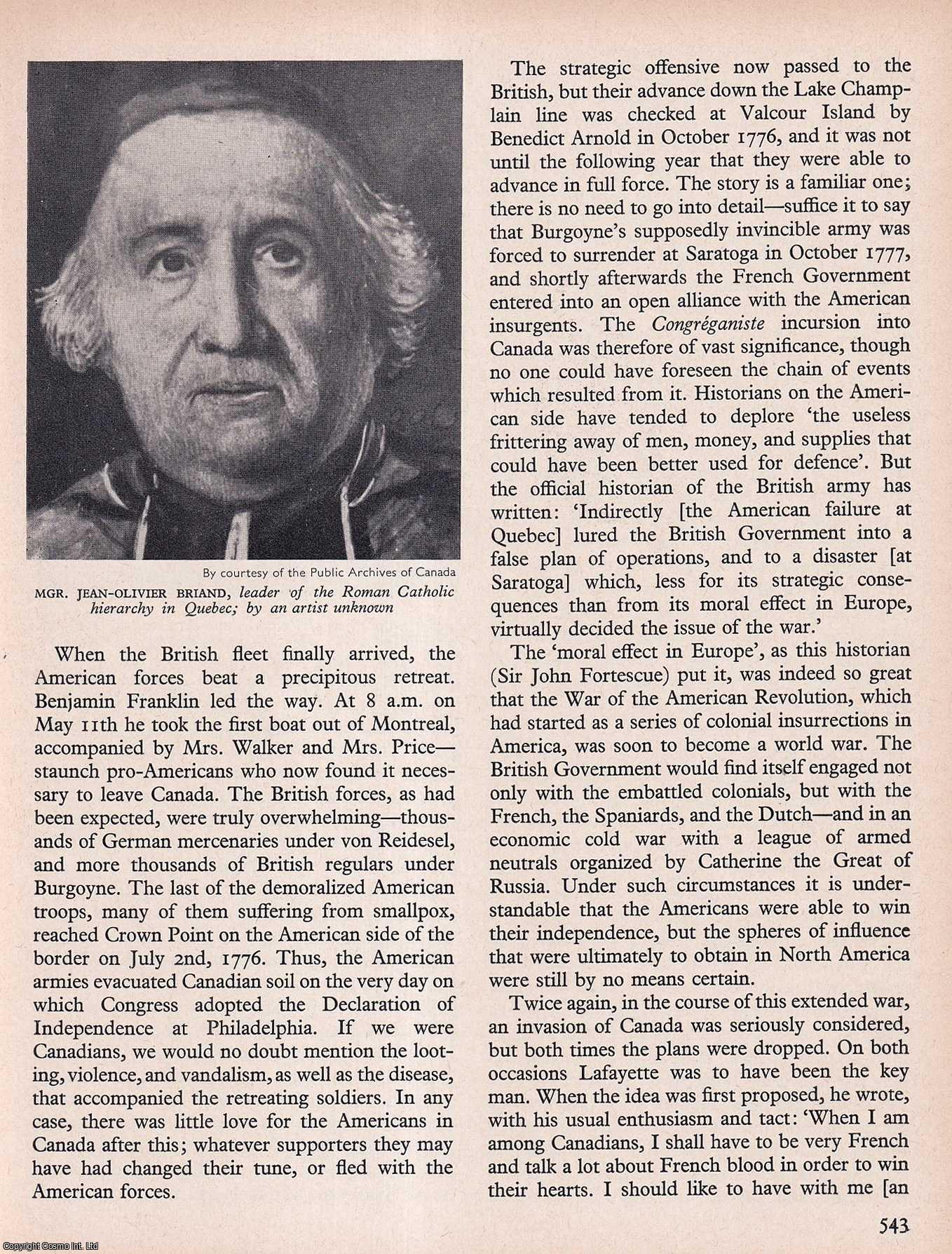 John M. Coleman - How Continental was The Continental Congress: The Thirteen Colonies and The rest of North America. An original article from History Today magazine, 1968.
