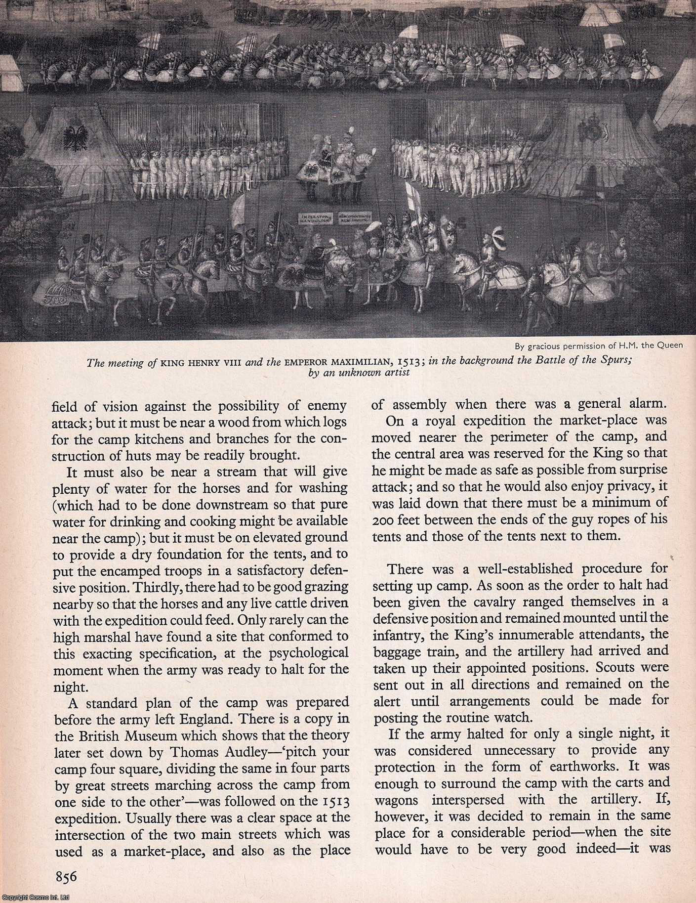 CRUICKSHANK, C.G. - King Henry VIII's Army: Camp. Part 1. An original article from History Today magazine, 1968.