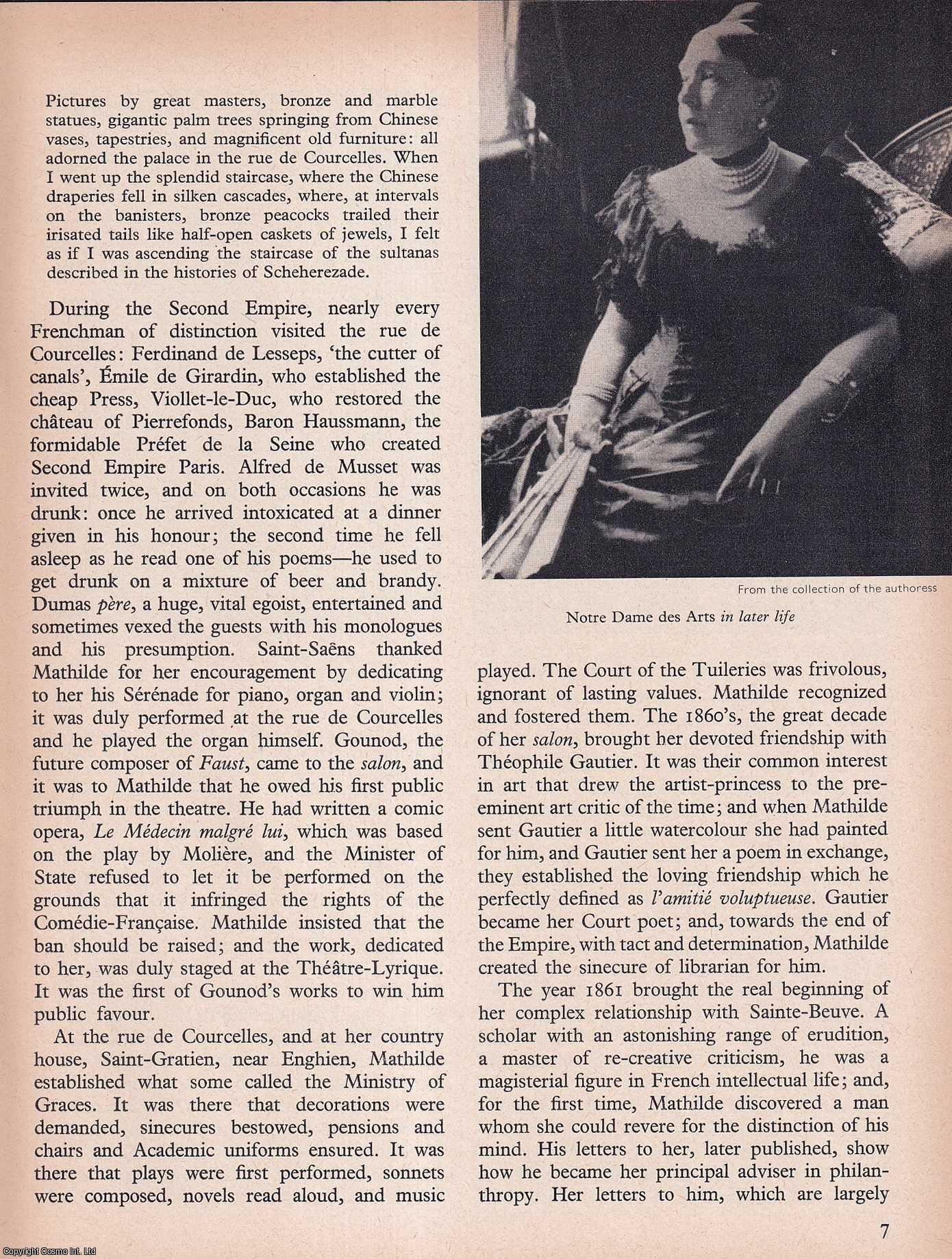 RICHARDSON, JOANNA - The Princess Mathilde: The Gifted Cousin of The Emperor Napoleon III. An original article from History Today magazine, 1969.