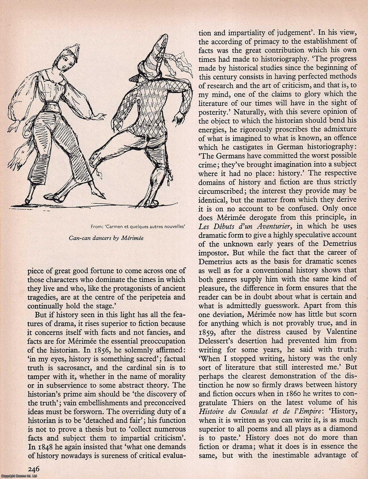 RAITT, A.W. - History and Fiction in The Works of Merimee 1803-1870. An original article from History Today magazine, 1969.