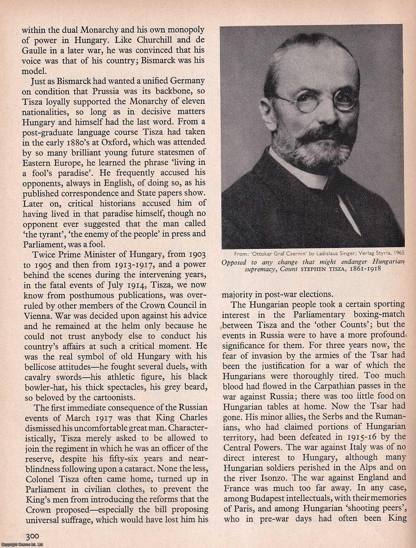 MENCZER, BELA - Bela Kun and The Hungarian Revolution of 1919. An original article from History Today magazine, 1969.
