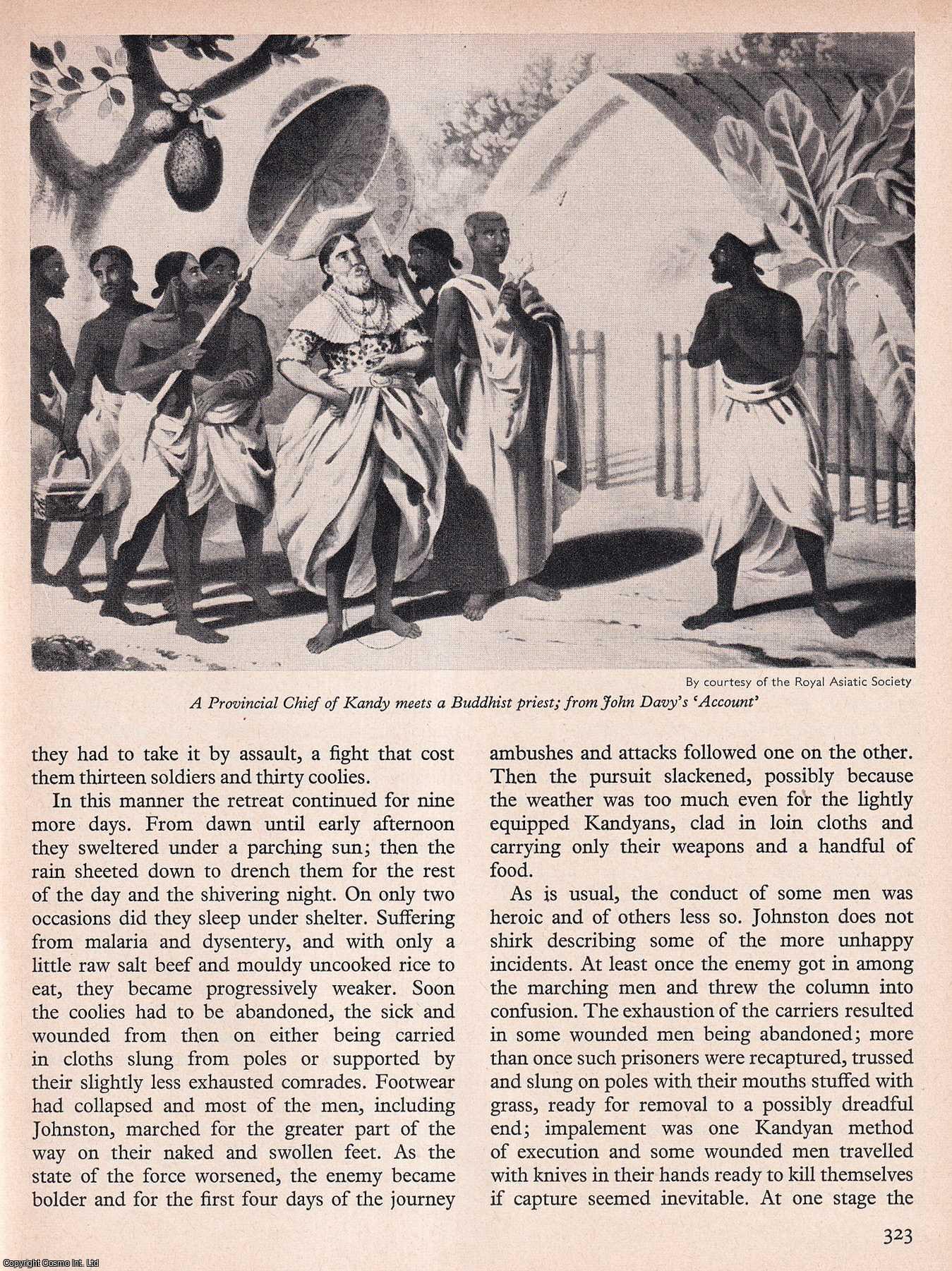 POWELL, GEOFFREY - Johnston's March on Kandy 1804: While Napoleon Occupied Holland, The British Seized The Dutch Bases in Ceylon. An original article from History Today magazine, 1969.