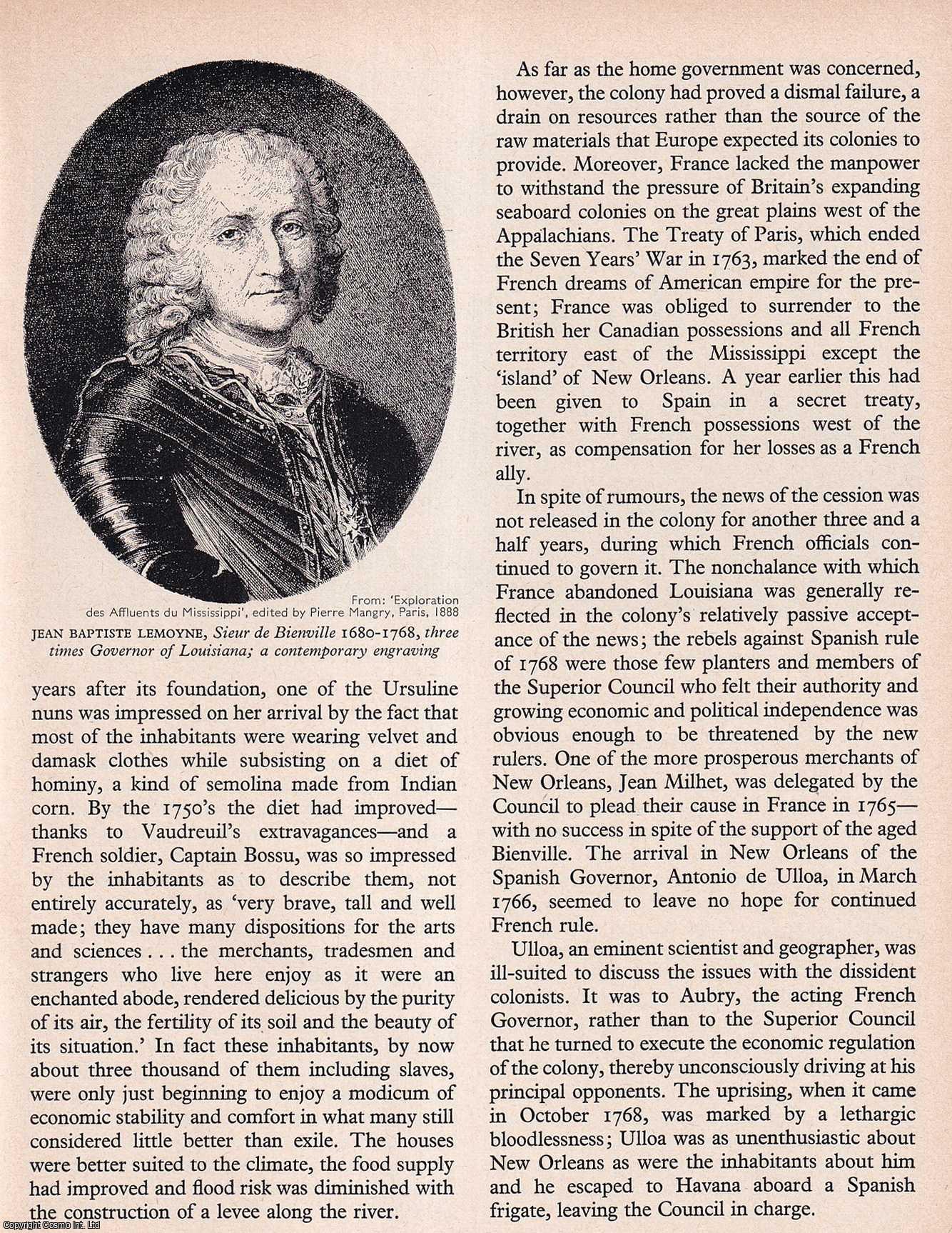 SEARIGHT, SARAH - New Orleans under French Rule. An original article from History Today magazine, 1969.