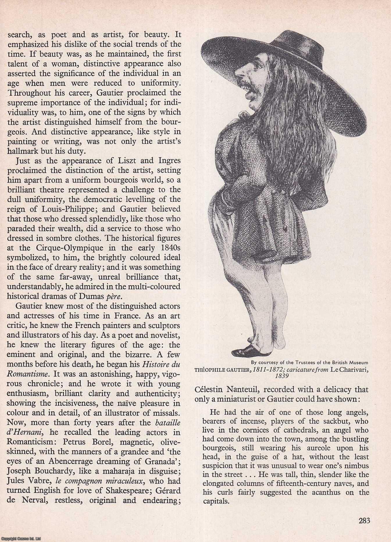 RICHARDSON, JOANNA - Theophile Gautier: Social Historian. An original article from History Today magazine, 1972.