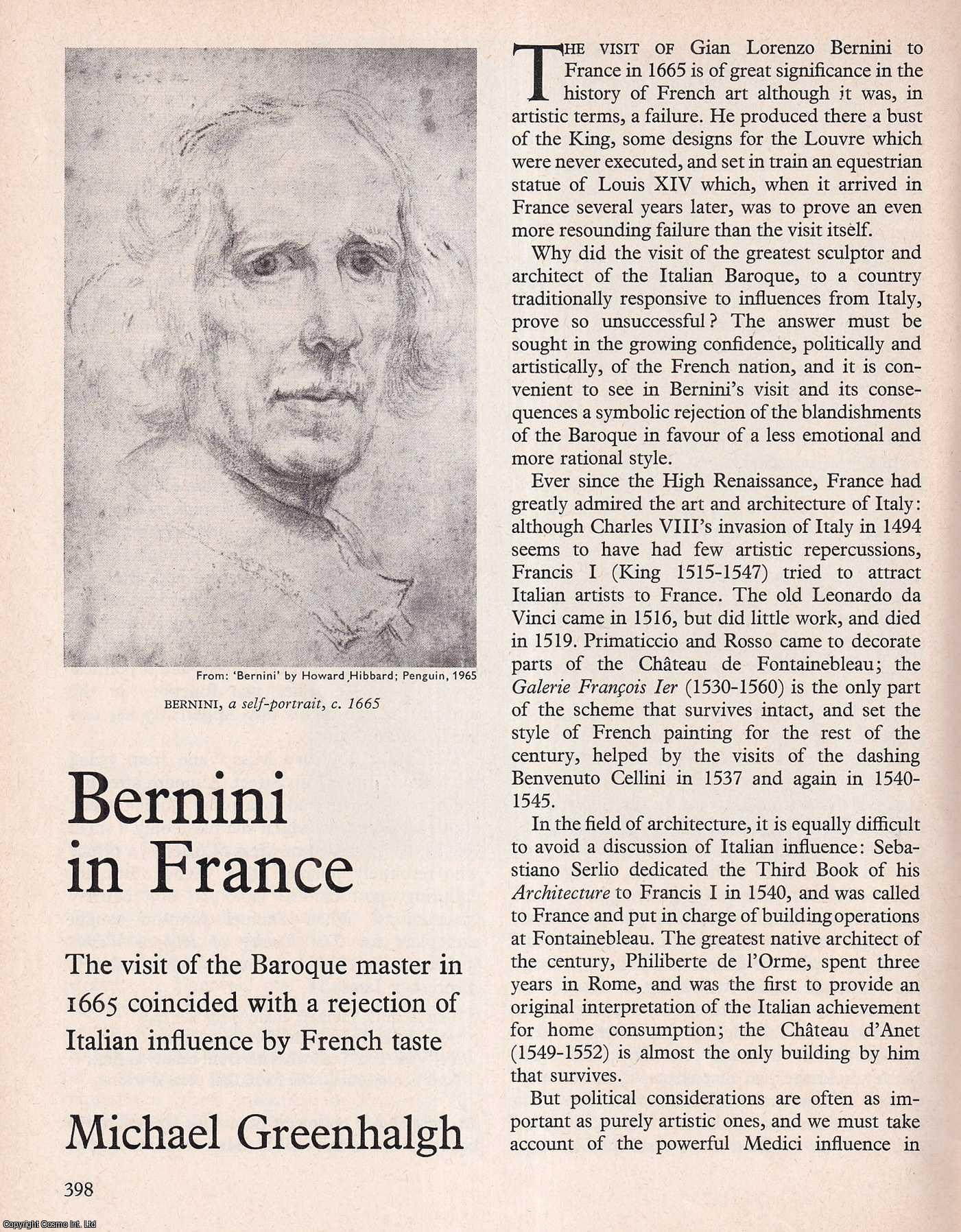 Michael Greenhalgh - Bernini in France. An original article from History Today magazine, 1973.