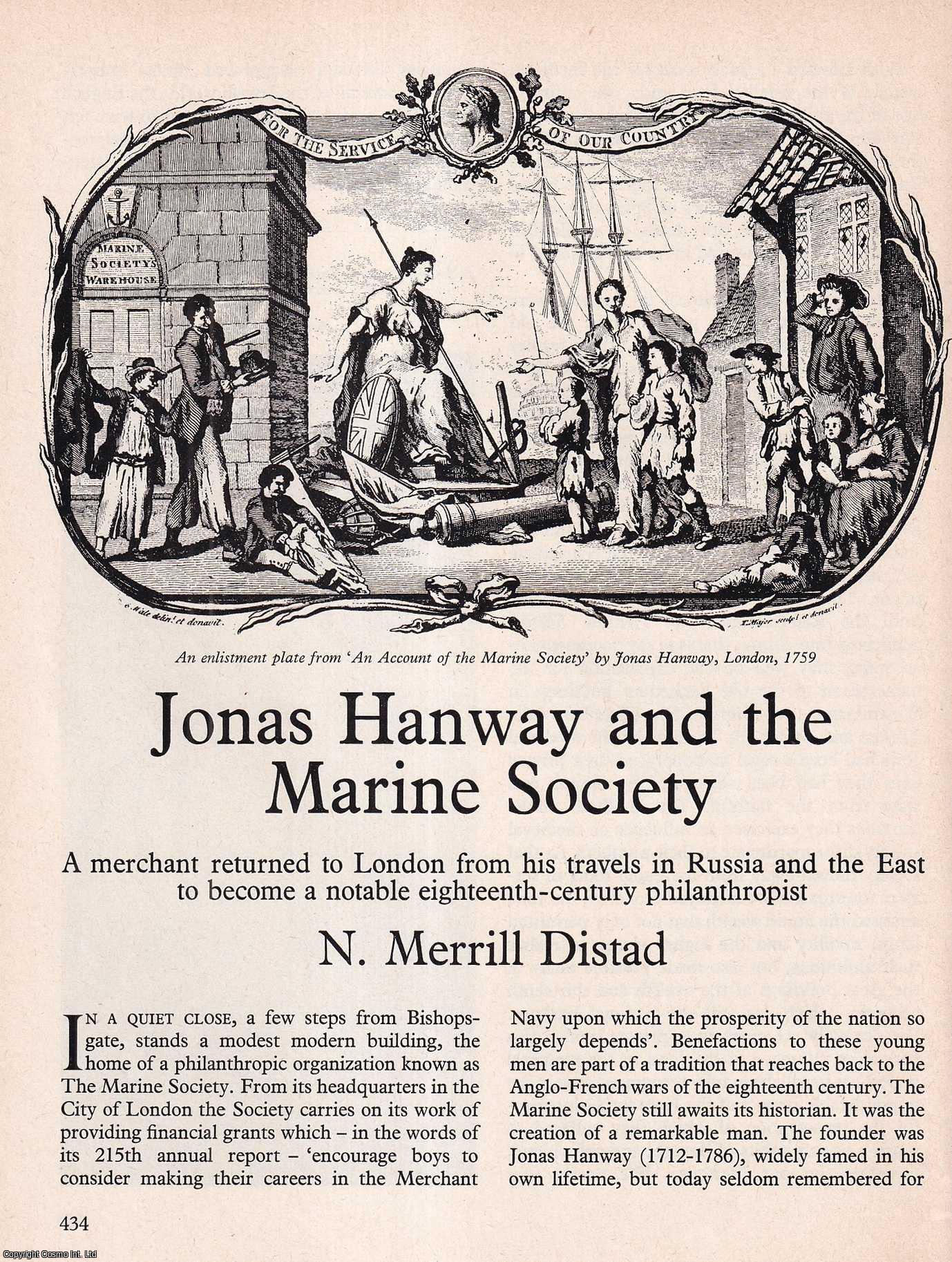 N. Merrill Distad - Jonas Hanway and The Marine Society. An original article from History Today magazine, 1973.