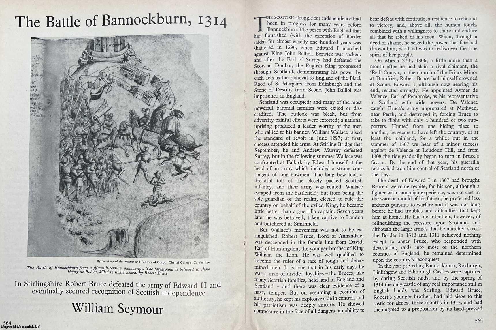 SEYMOUR, WILLIAM - The Battle of Bannockburn, 1314. An original article from History Today magazine, 1973.